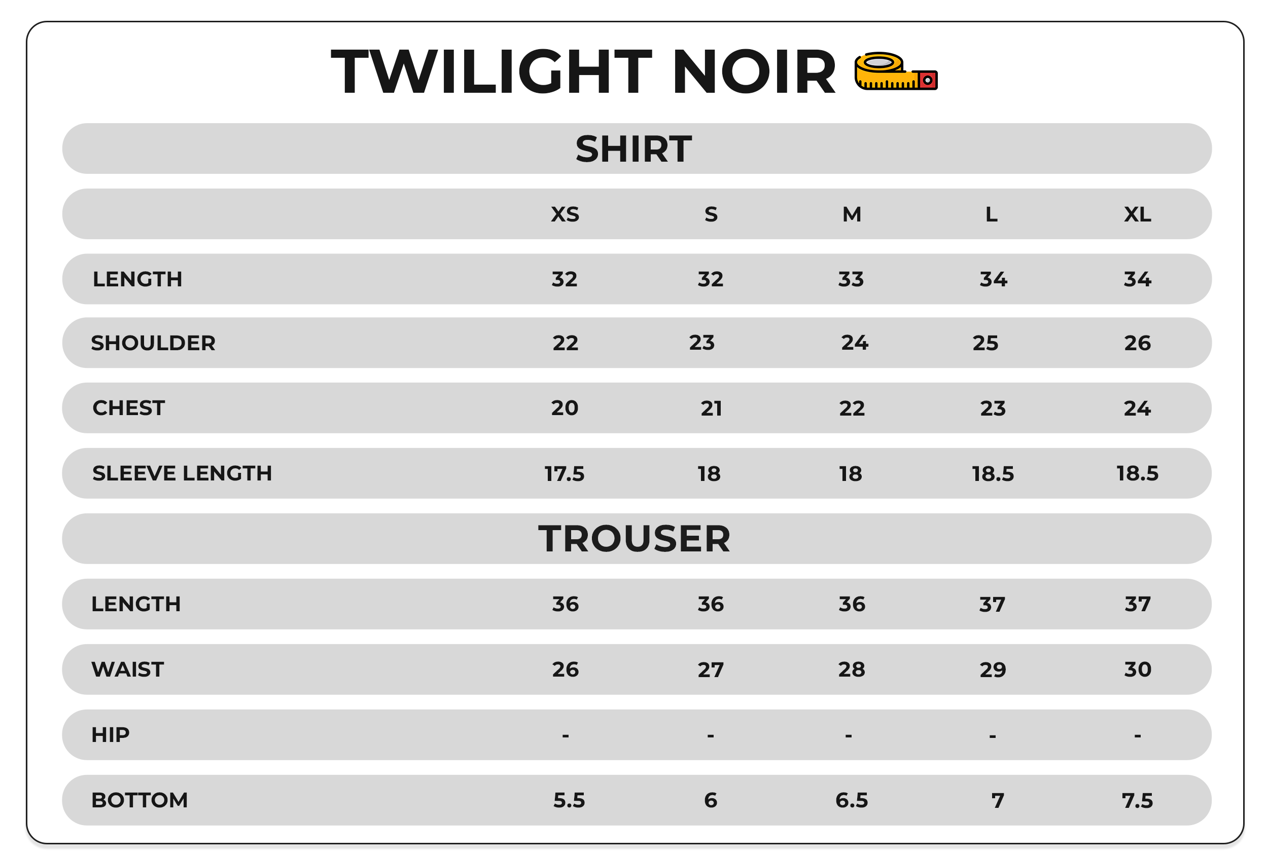 Size Chart Image