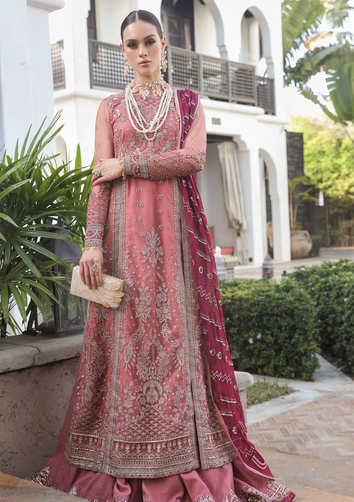 Formal Collection - Alif - Luxury Chiffon - PINK OASIS