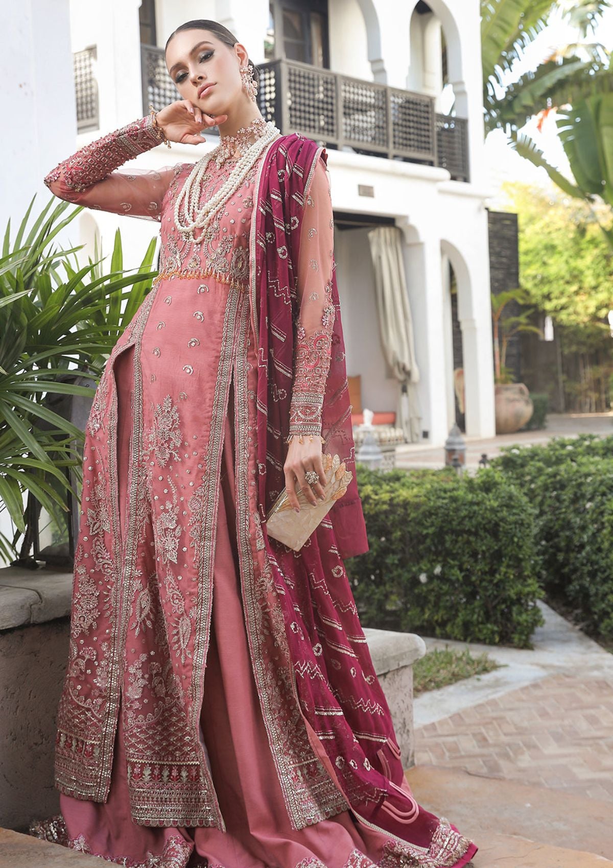 Formal Collection - Alif - Luxury Chiffon - PINK OASIS