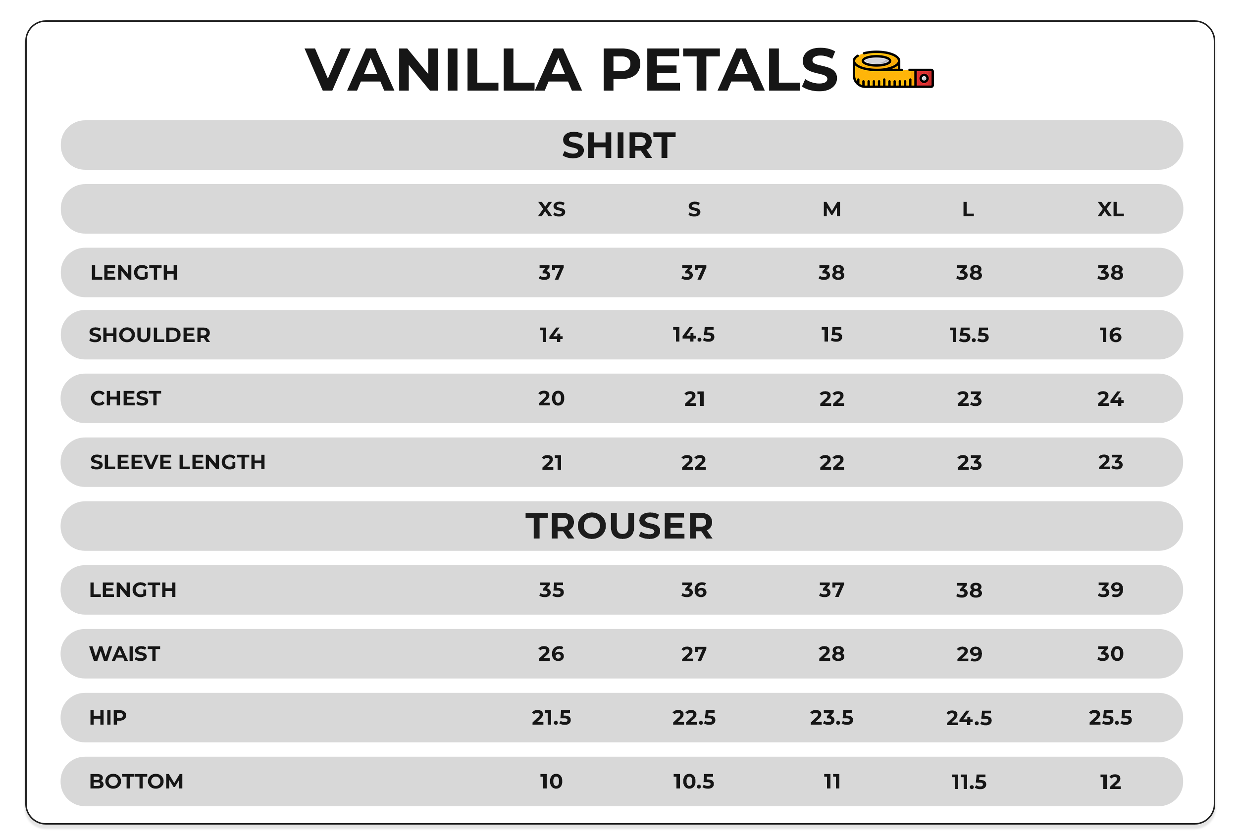 Size Chart Image