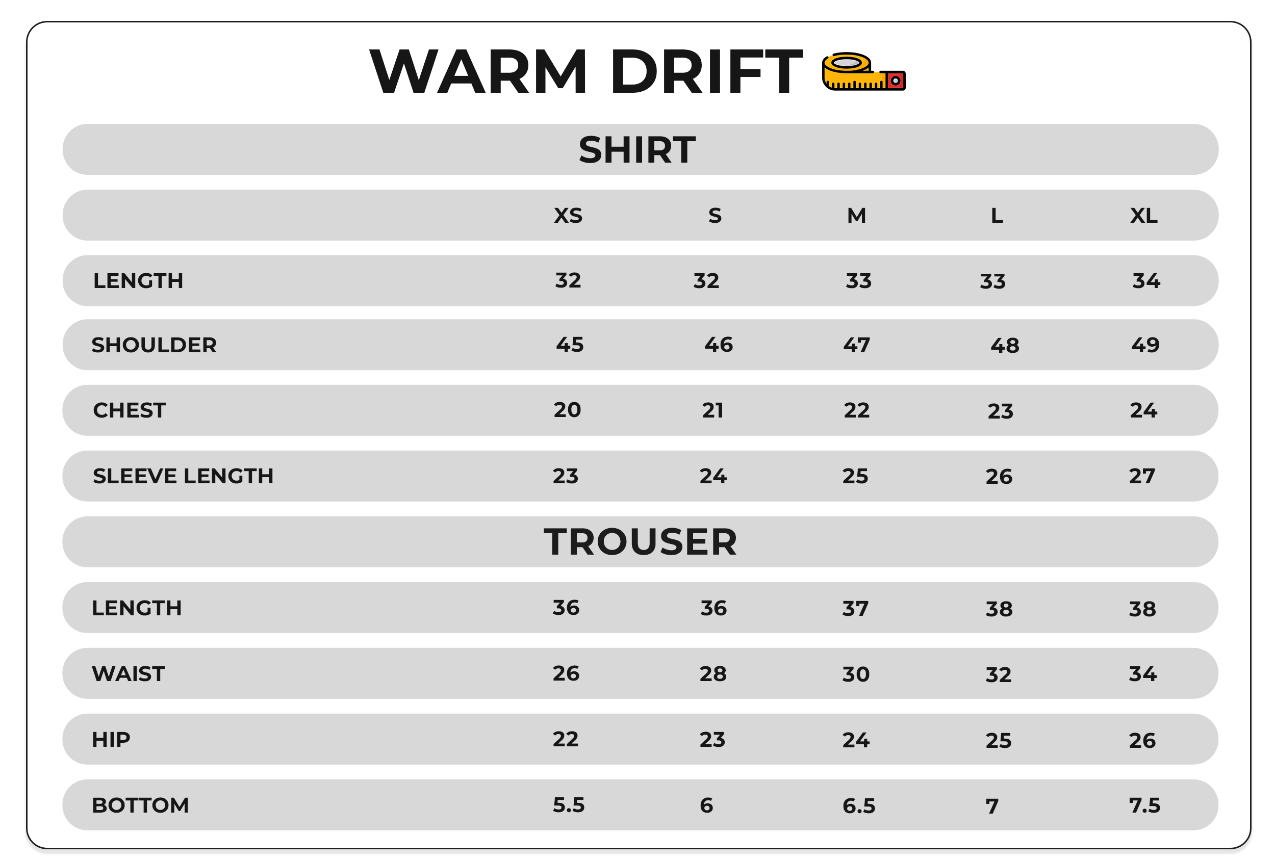 Size Chart Image