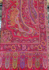 Pashmina Kaani Jamawar Stole D - 1888D - Red
