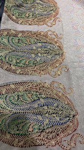 Pashmina Zari Shawl D#01 - Cream