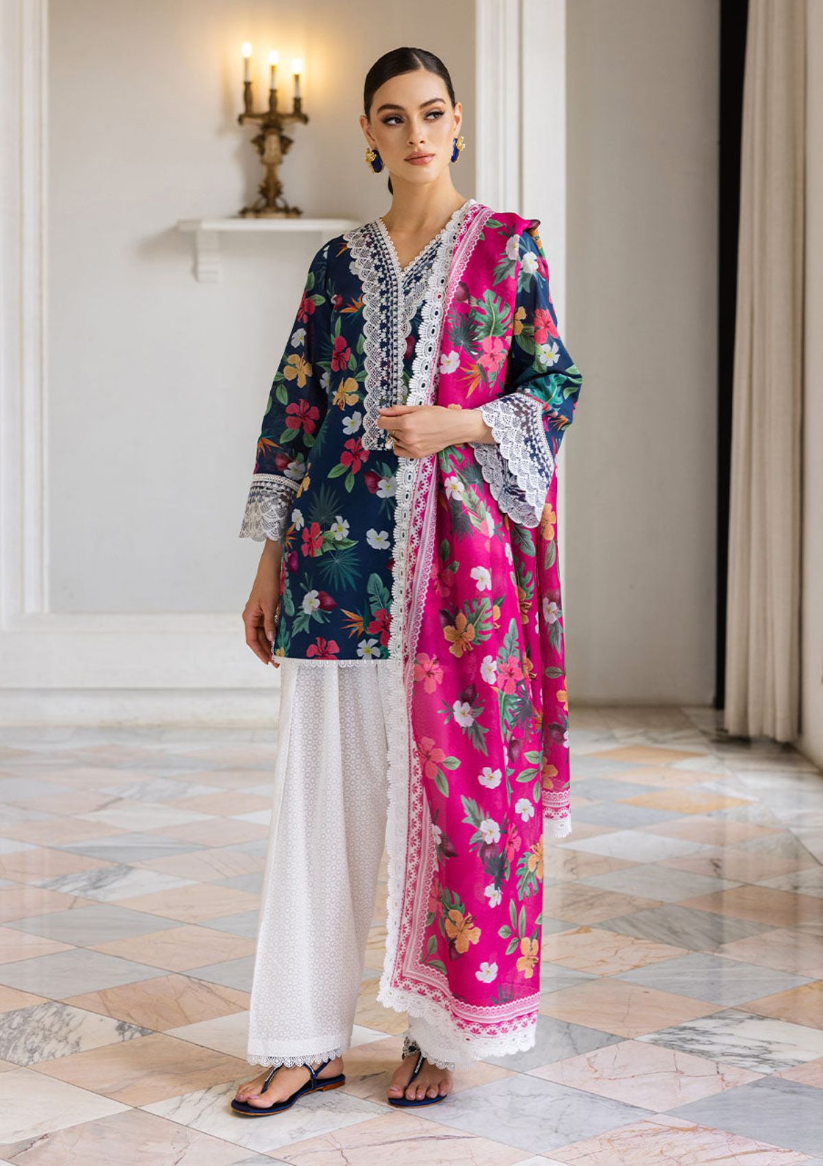 Lawn Collection - Zainab Chottani - Tahra - ZCT#2A - WILD BLOSSOM