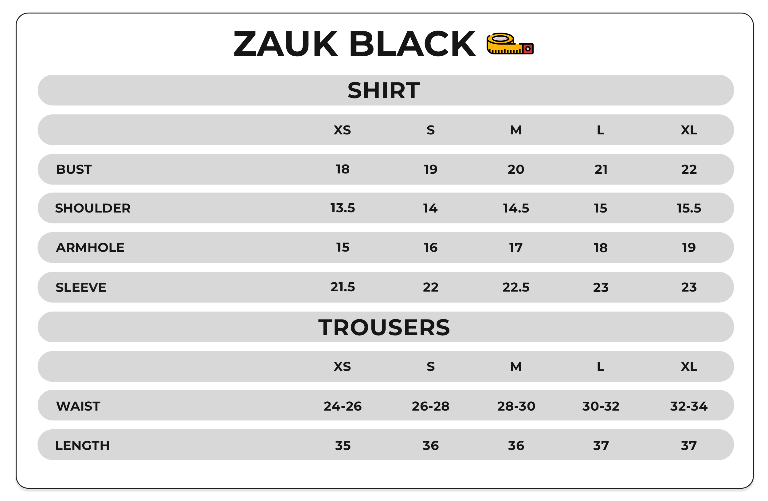 Size Chart Image