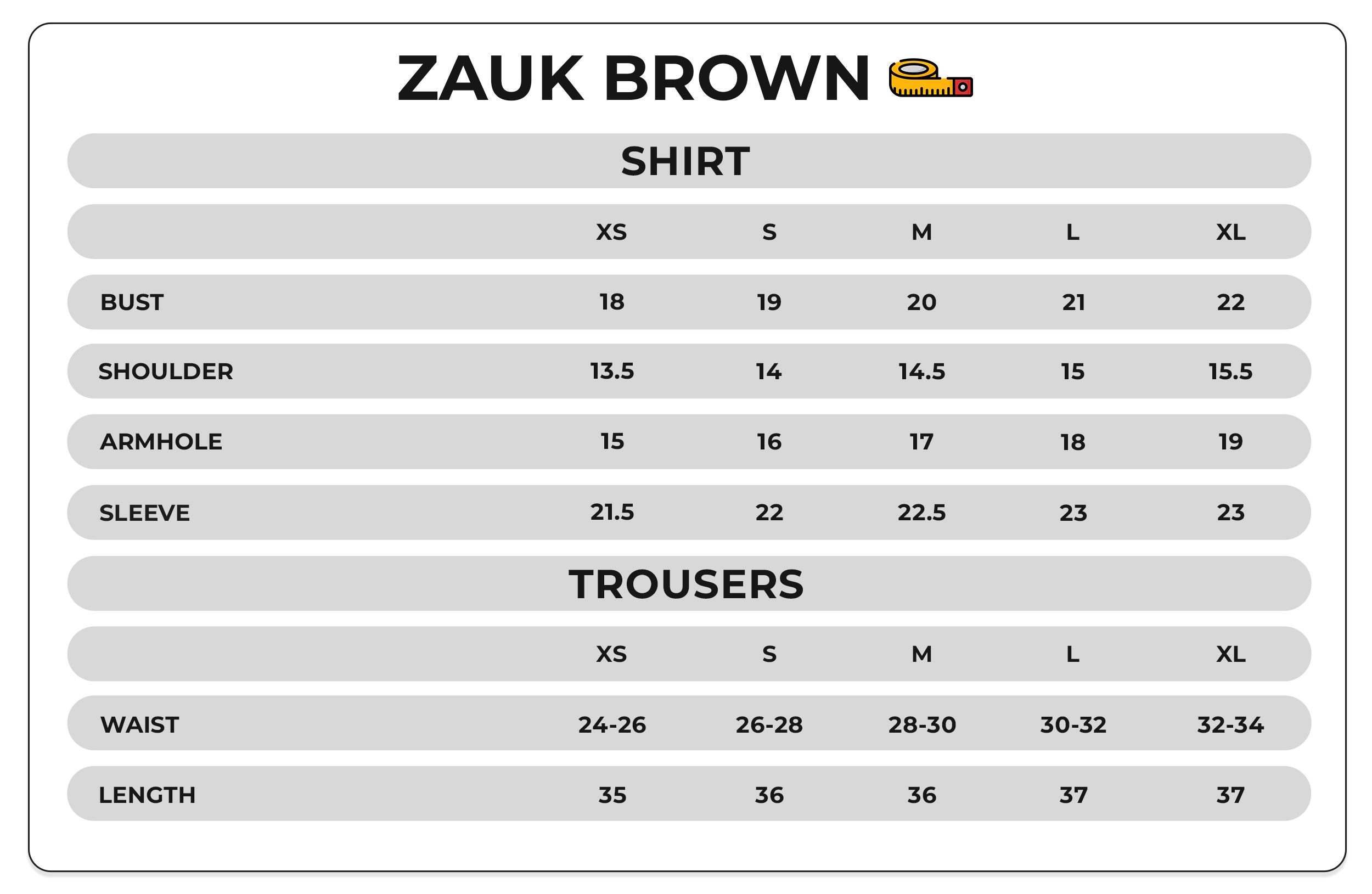 Size Chart Image