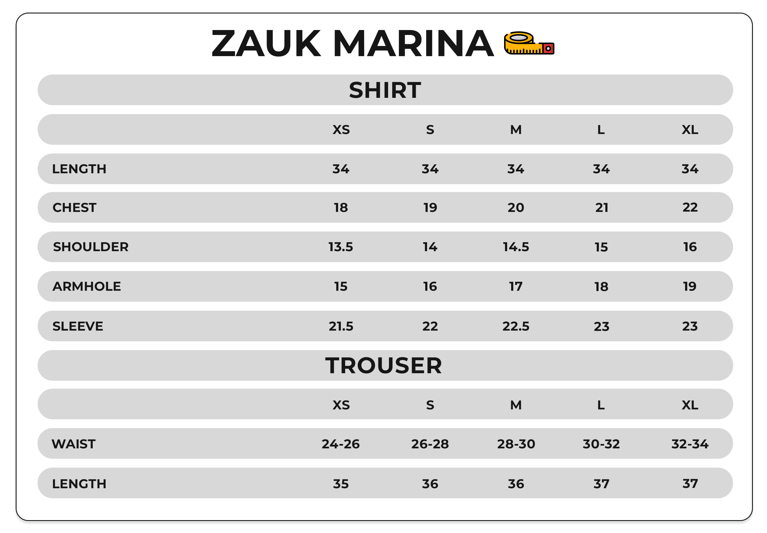 Size Chart Image