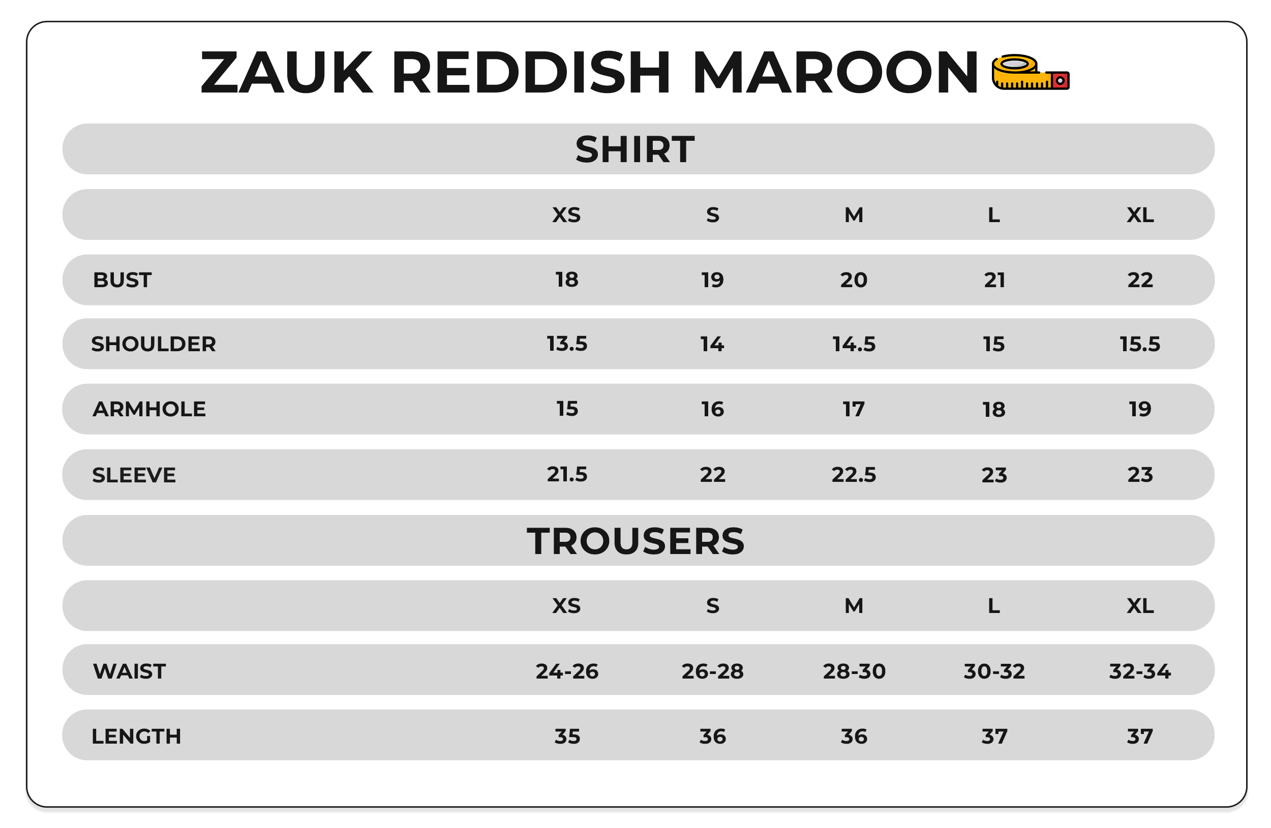 Size Chart Image