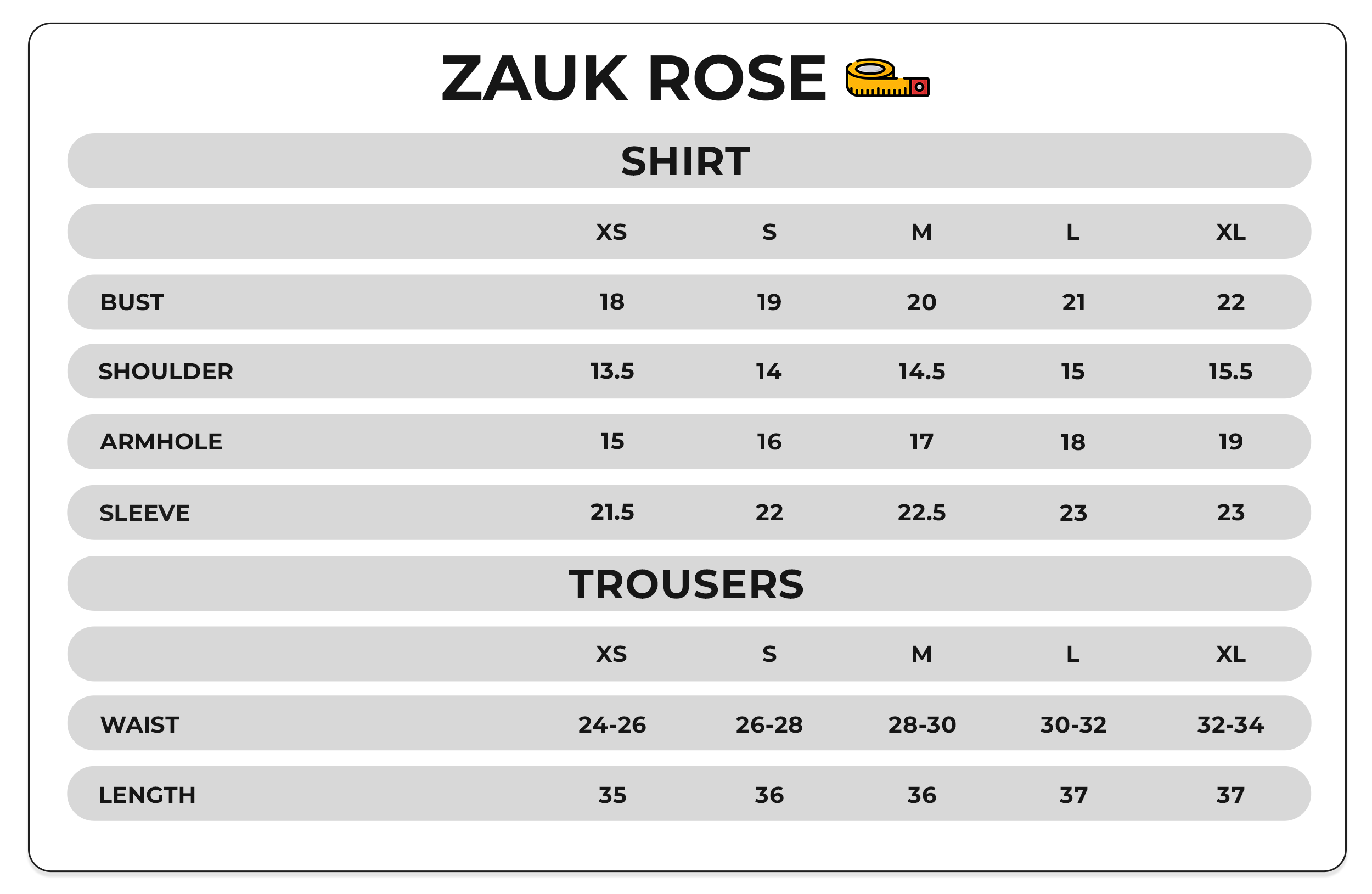 Size Chart Image