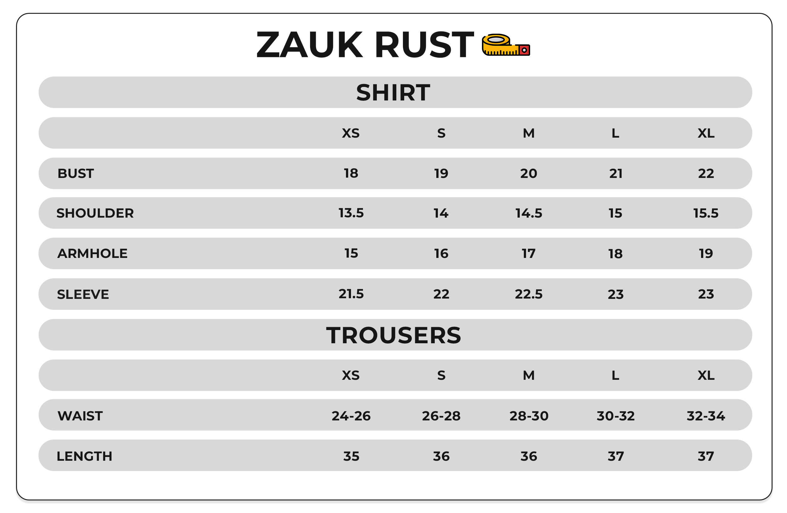 Size Chart Image