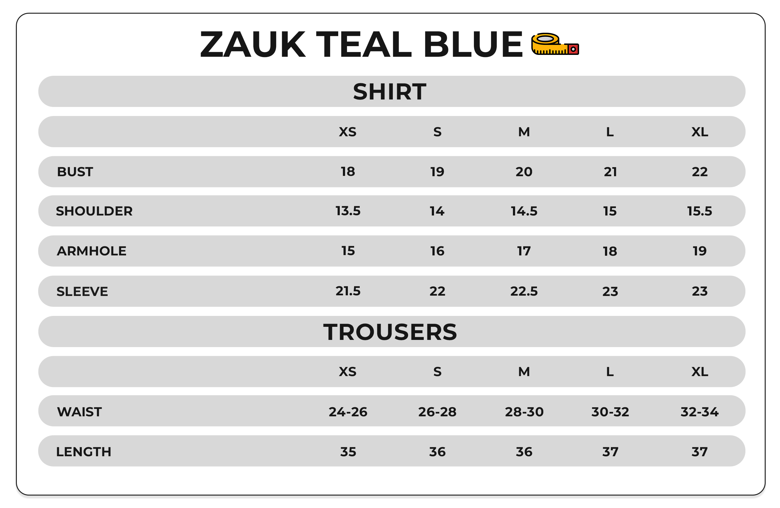 Size Chart Image