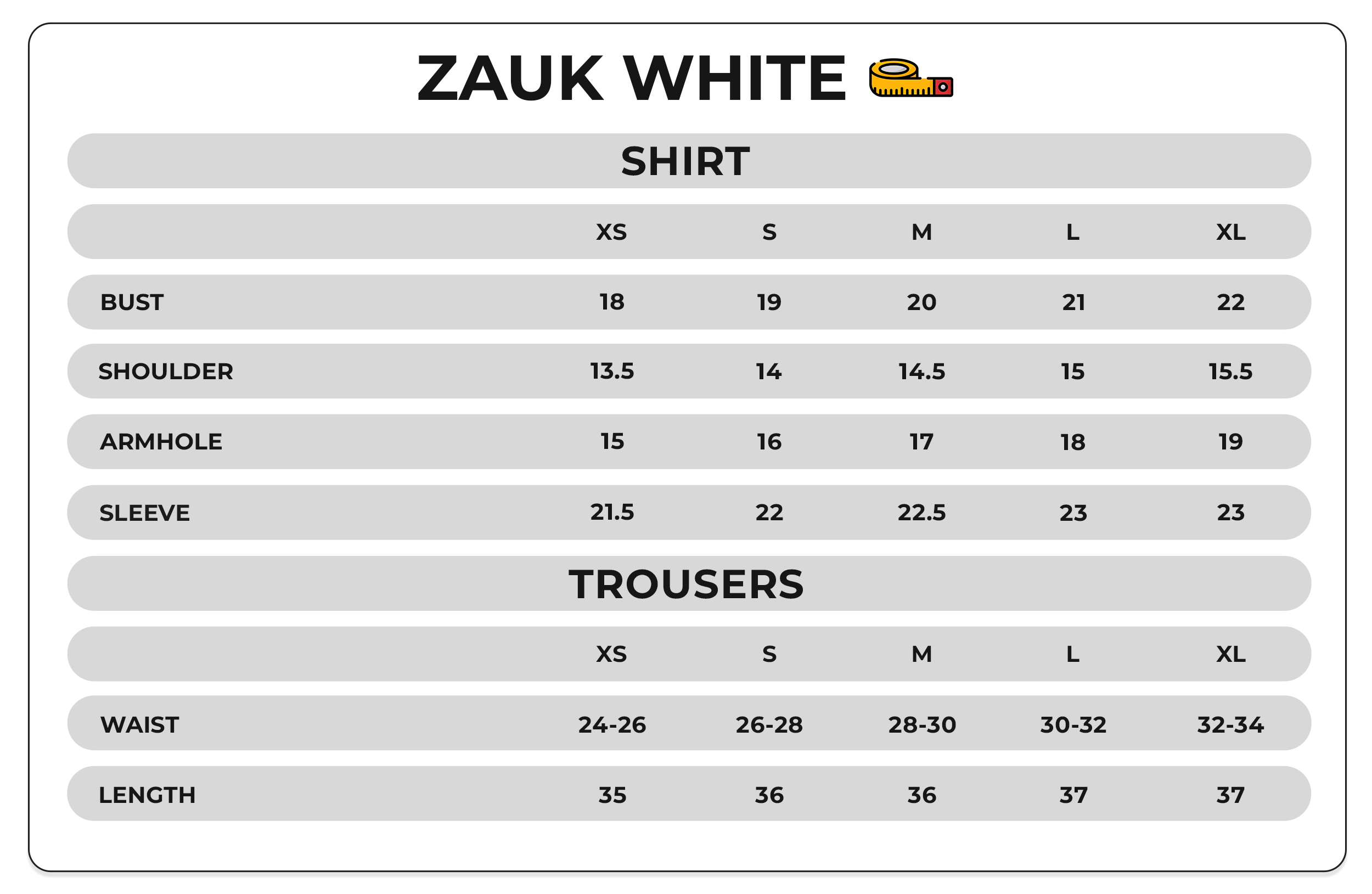 Size Chart Image