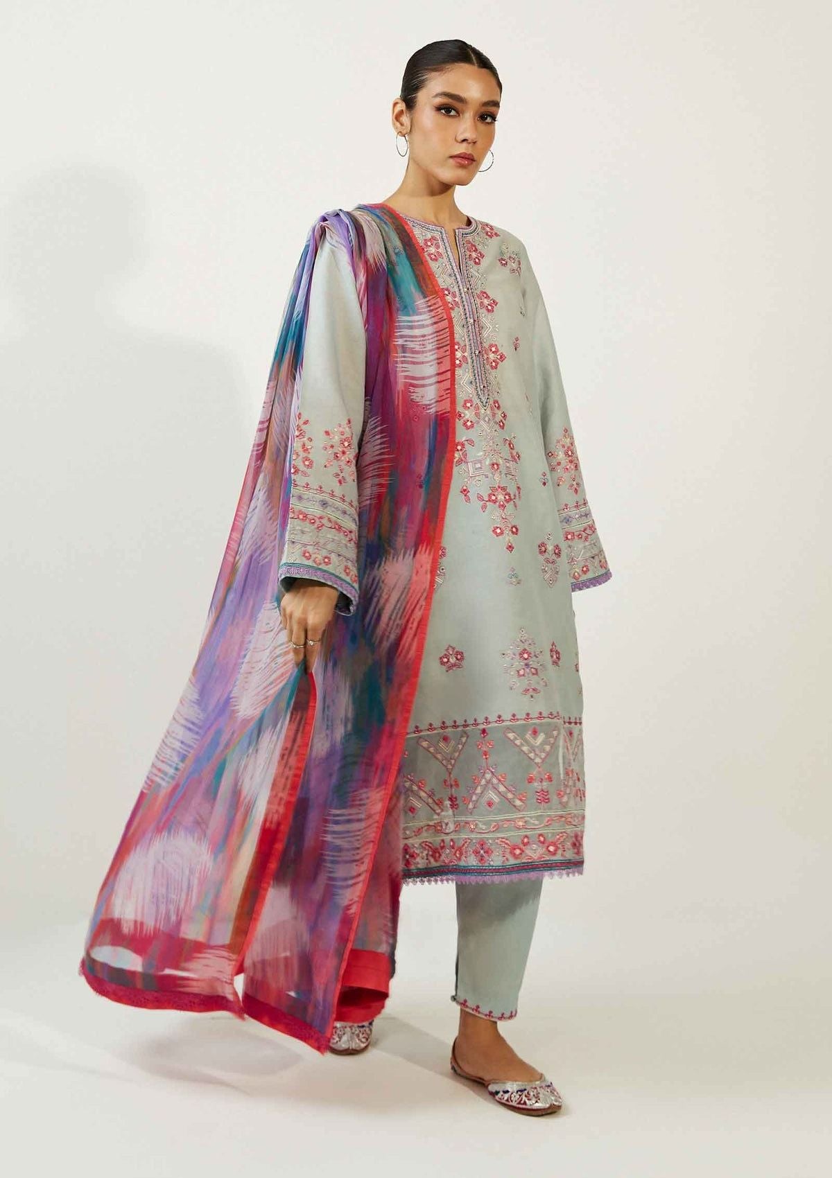 Lawn Collection - Zara Shahjahan - Coco - Unstitched - V02 - ZS#7B