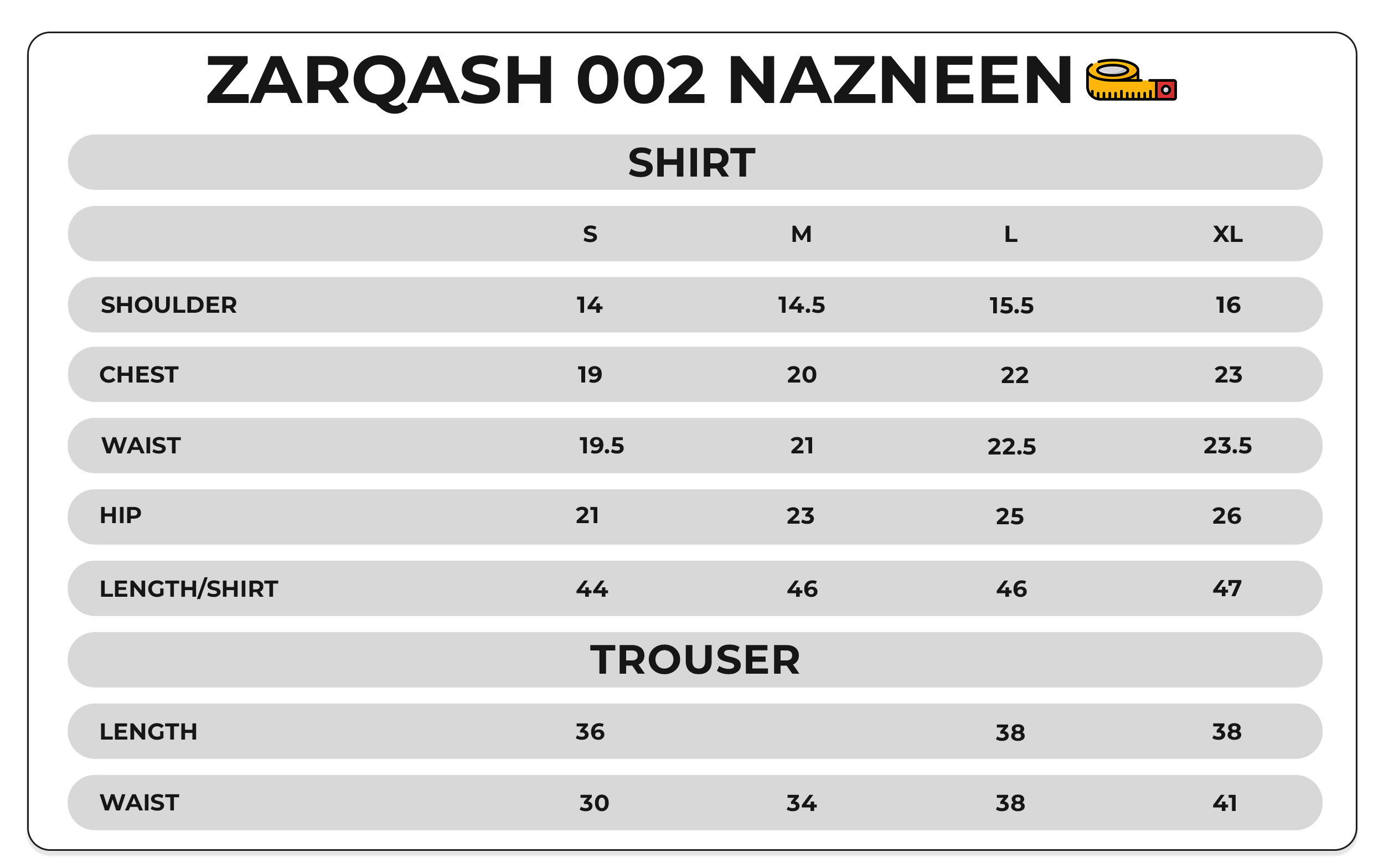 Size Chart Image