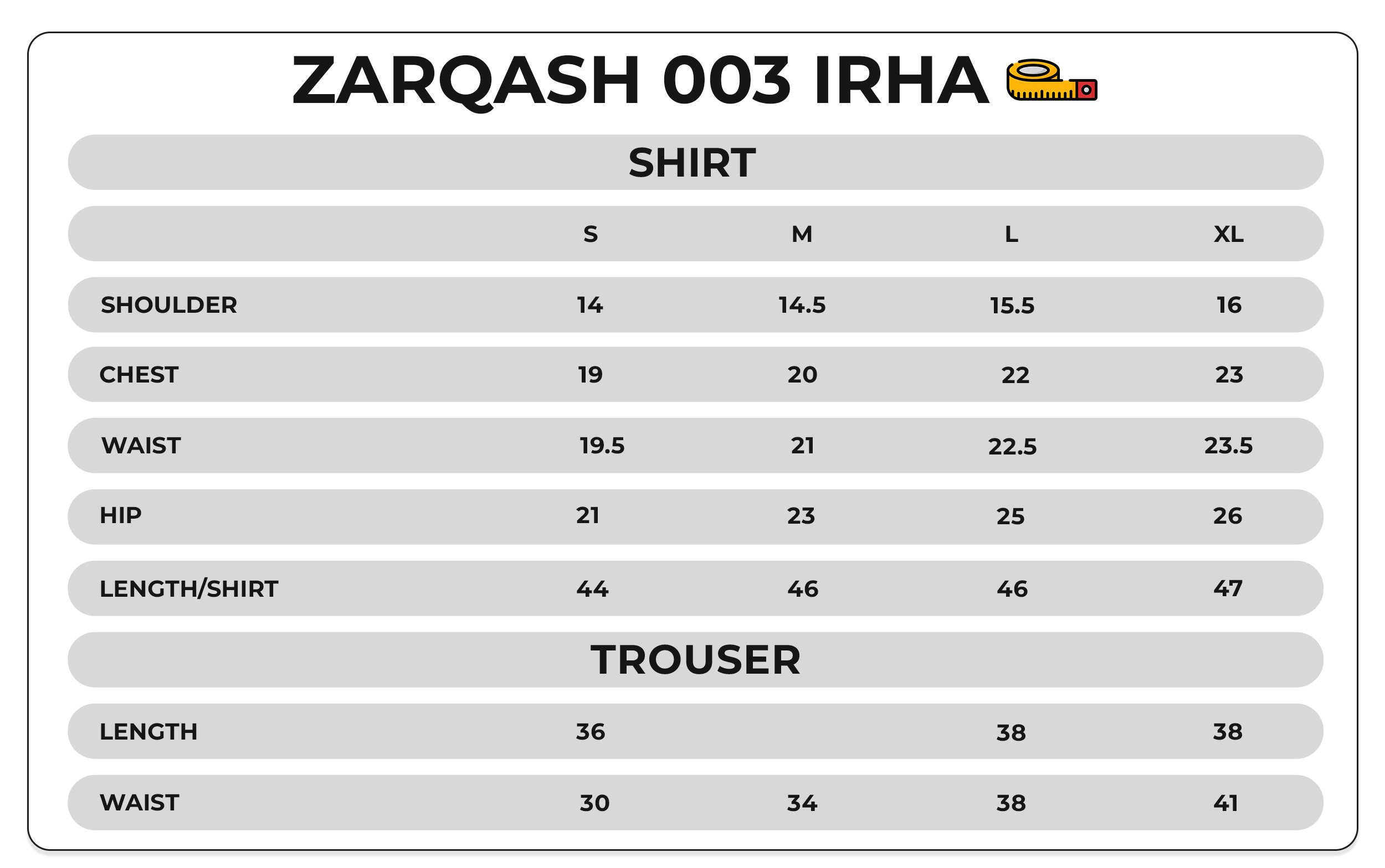 Size Chart Image