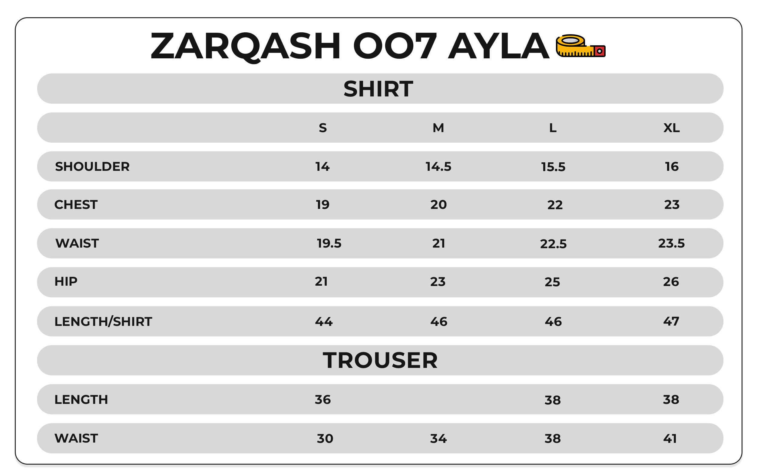 Size Chart Image