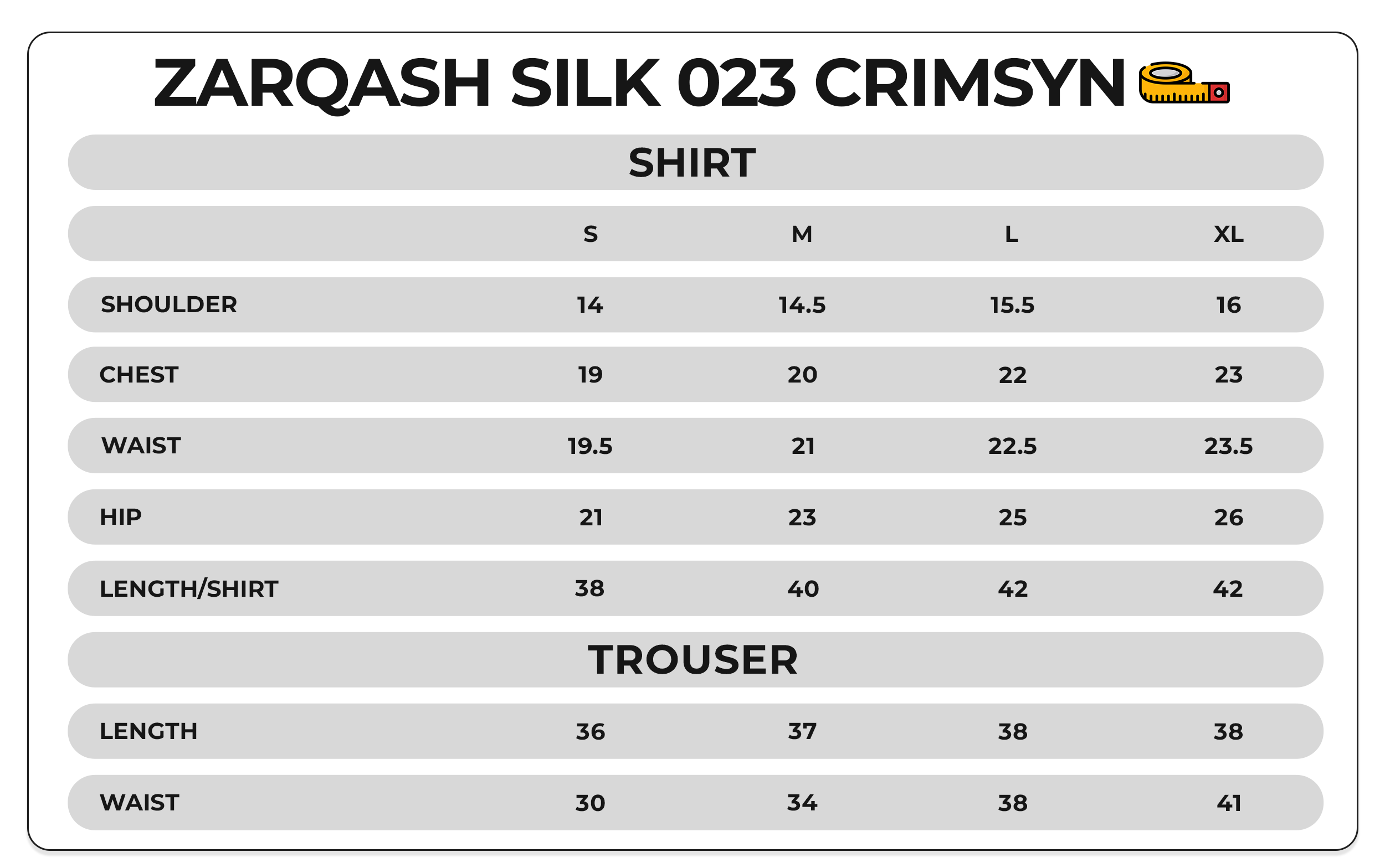 Size Chart Image