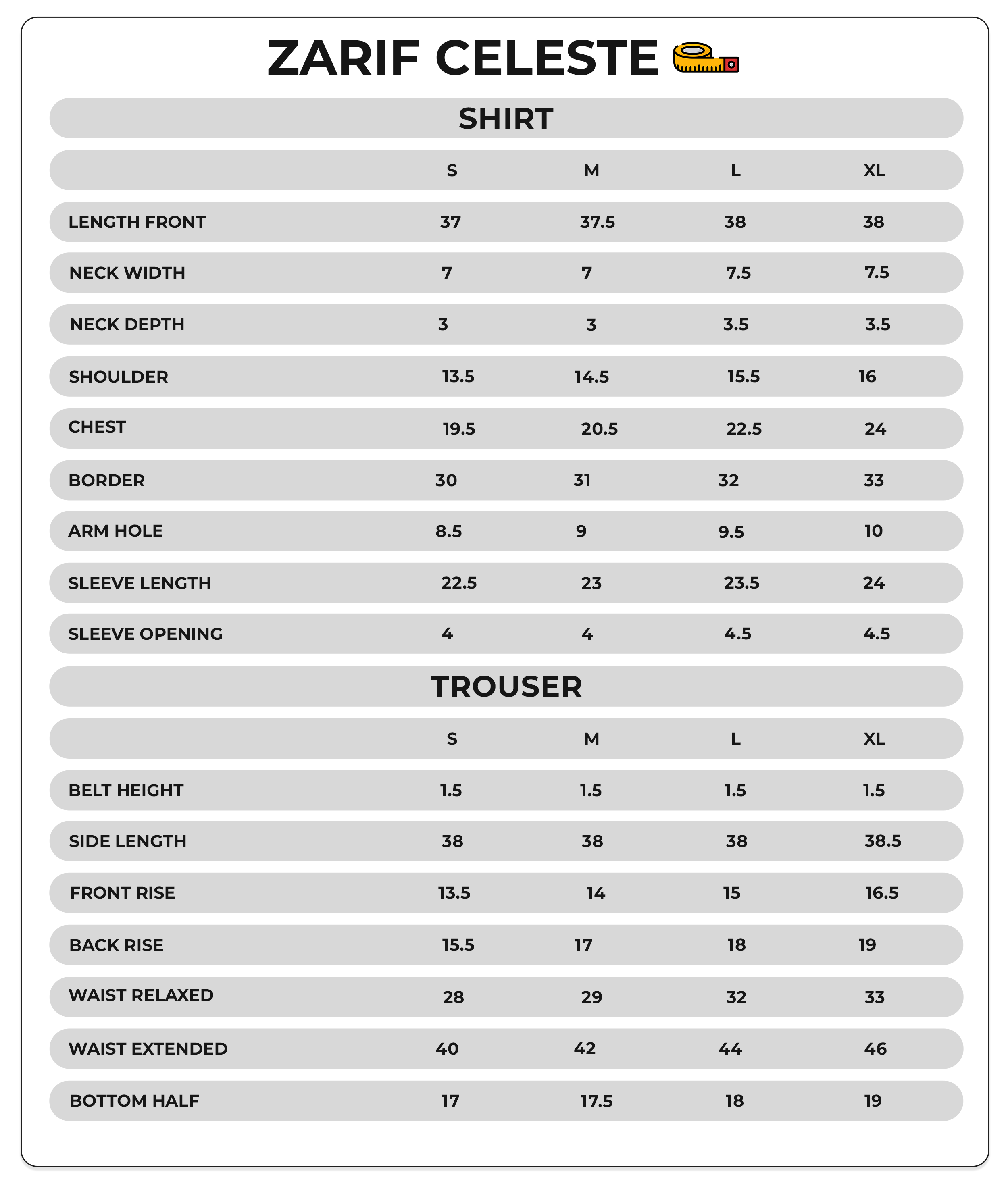 Size Chart Image