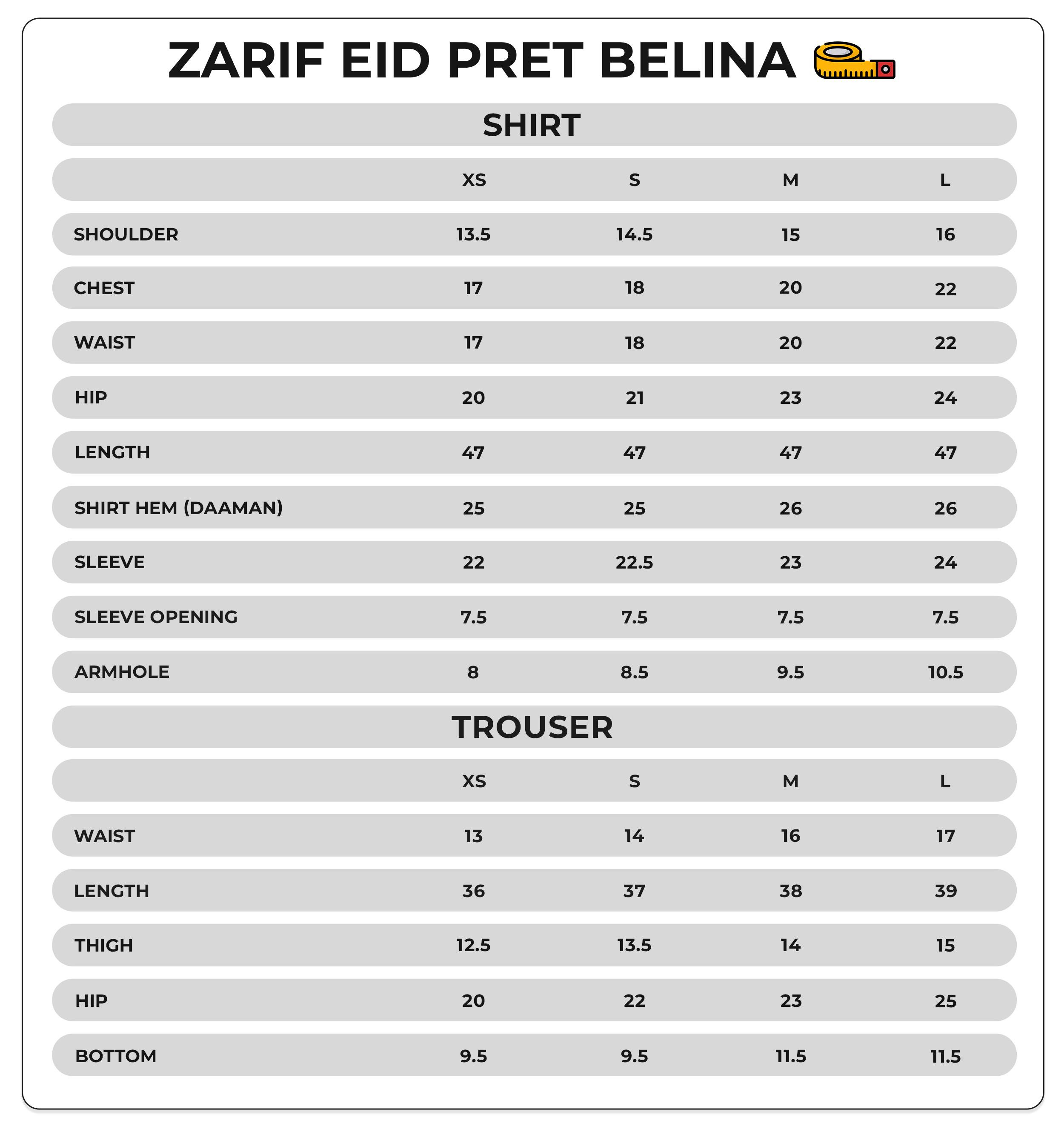 Size Chart Image