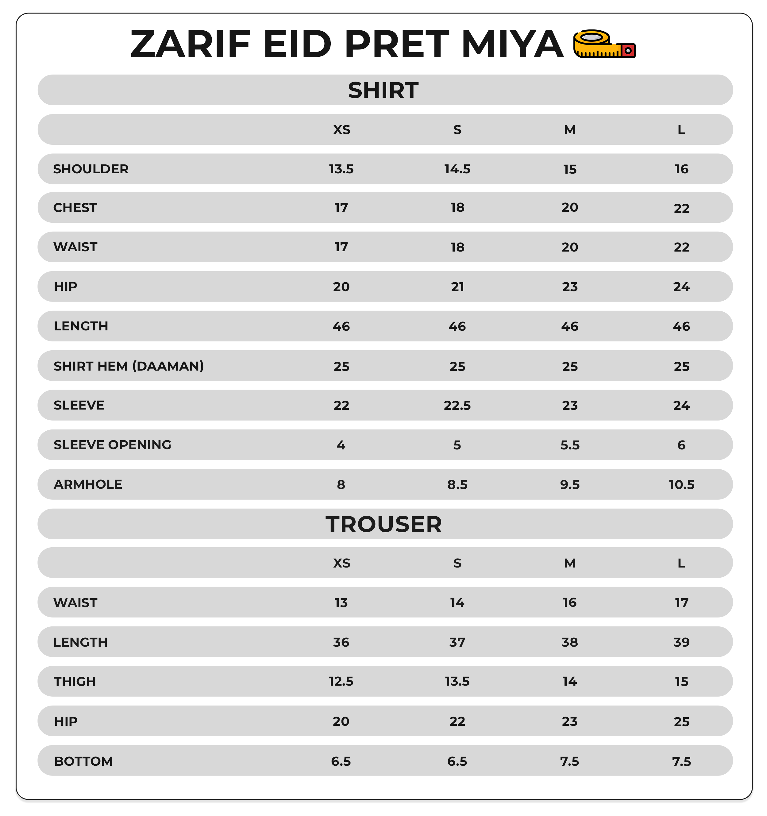 Size Chart Image