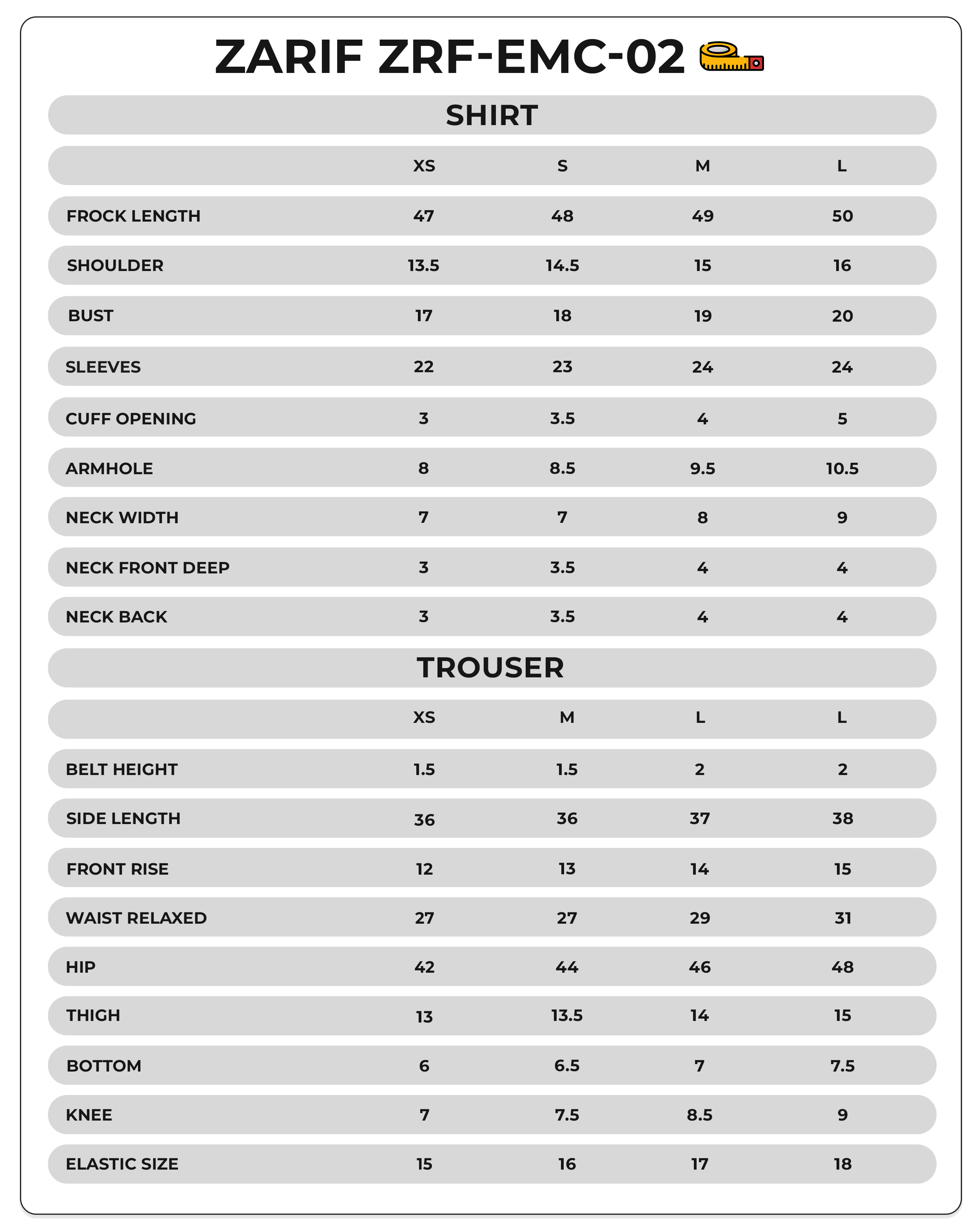 Size Chart Image