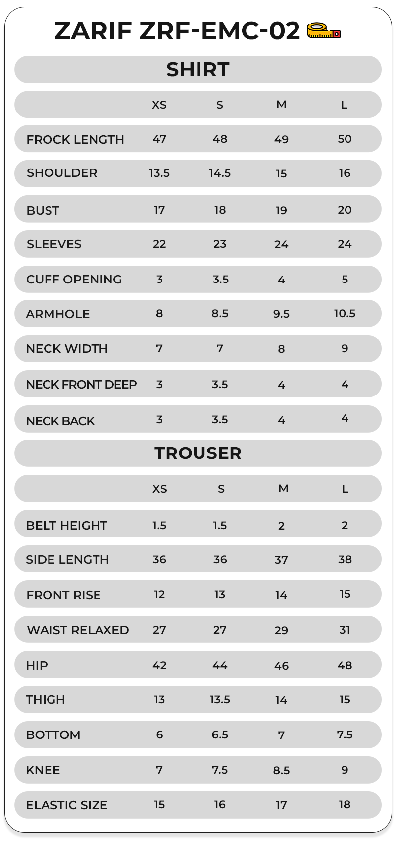 Size Chart Image