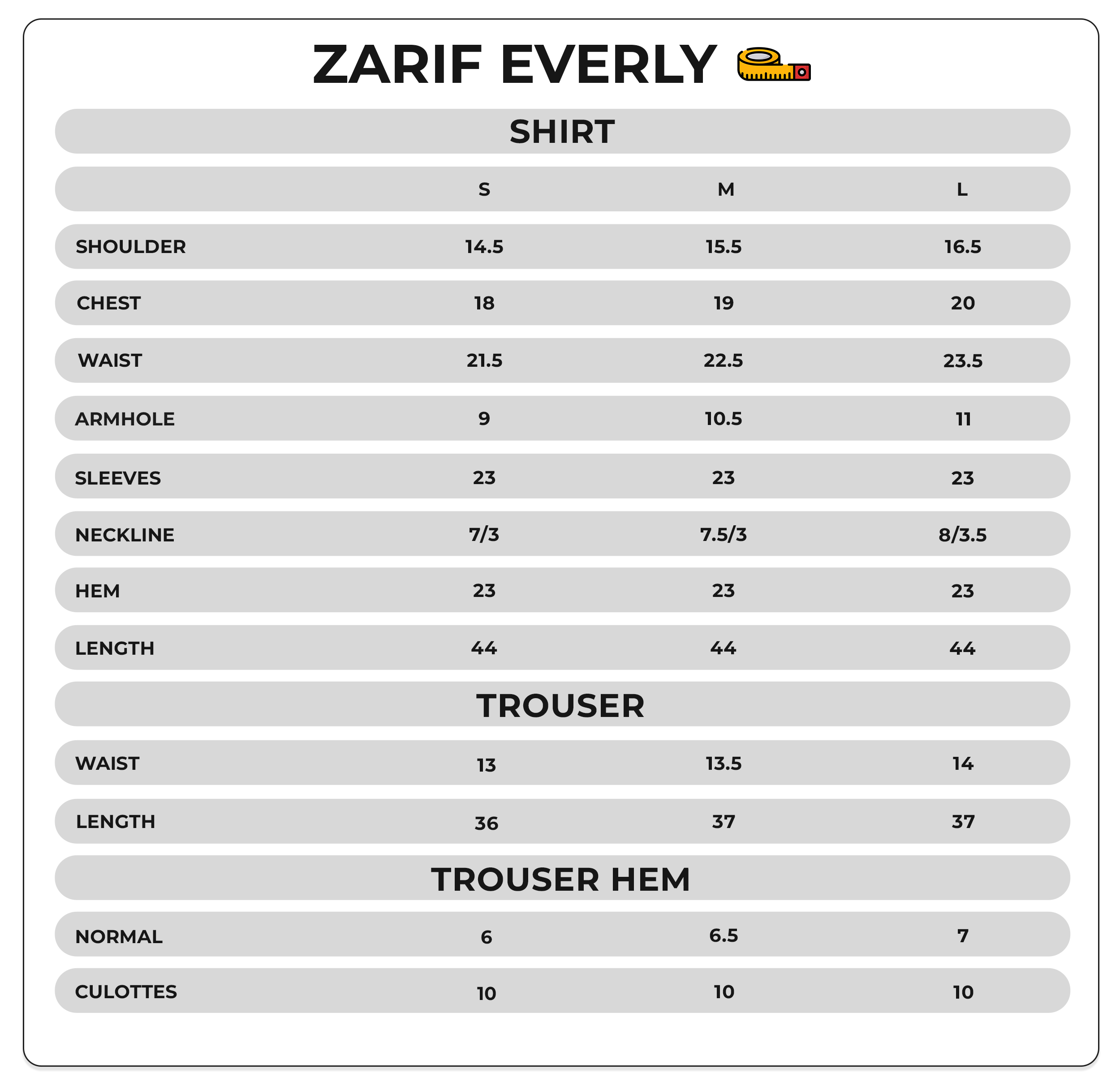 Size Chart Image