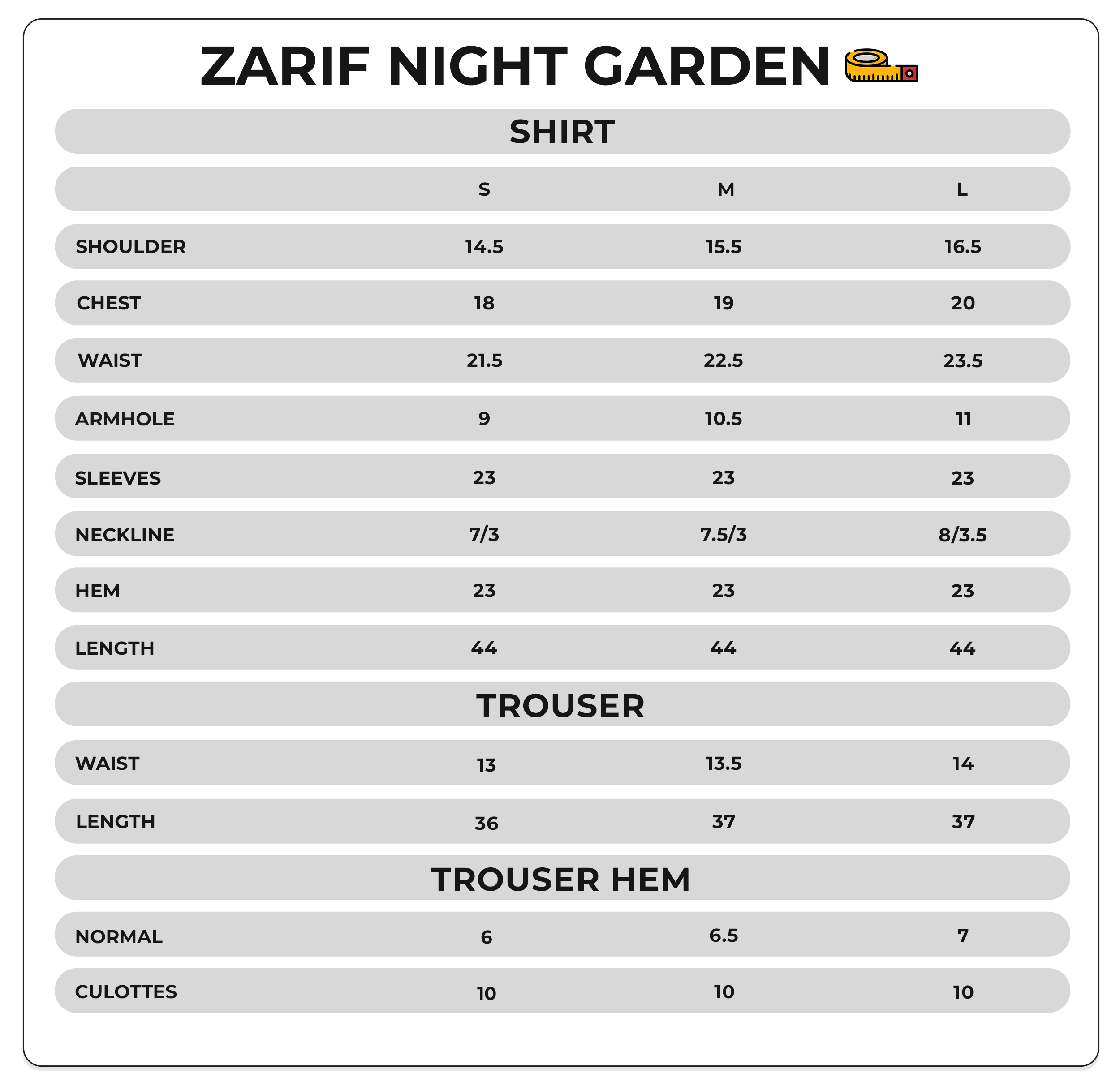 Size Chart Image