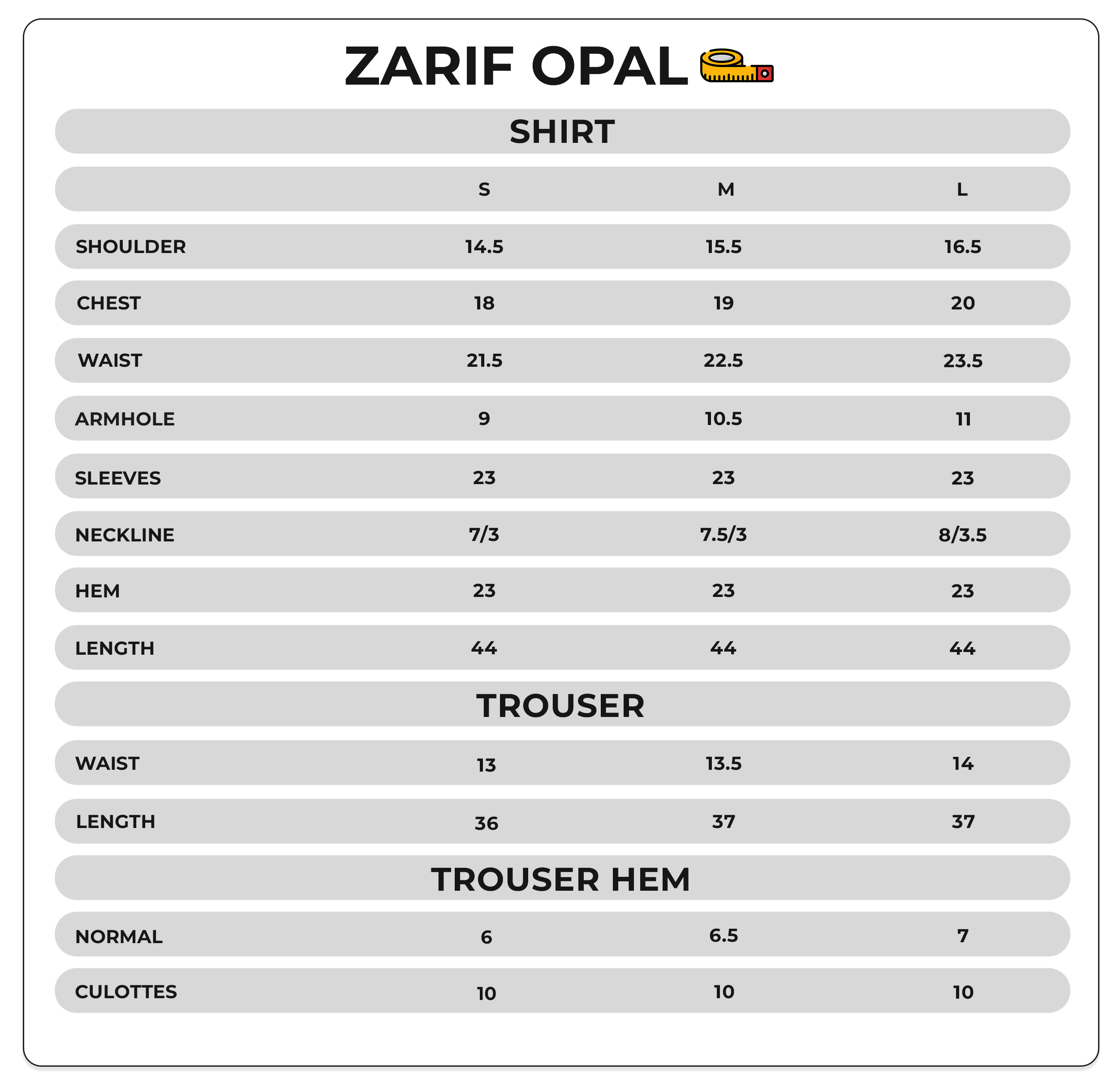 Size Chart Image