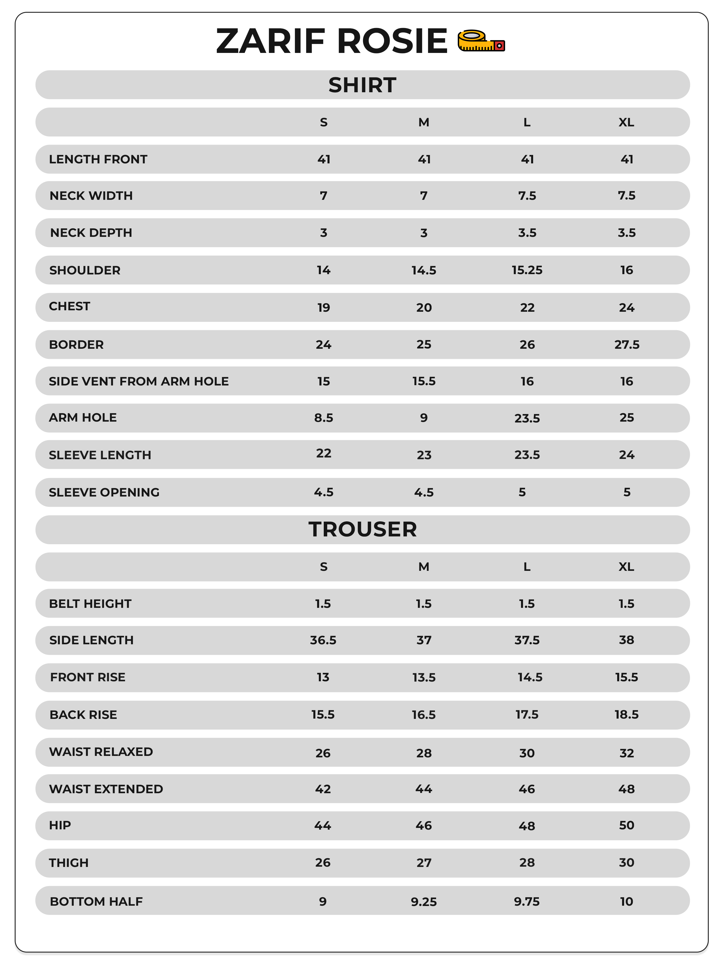 Size Chart Image