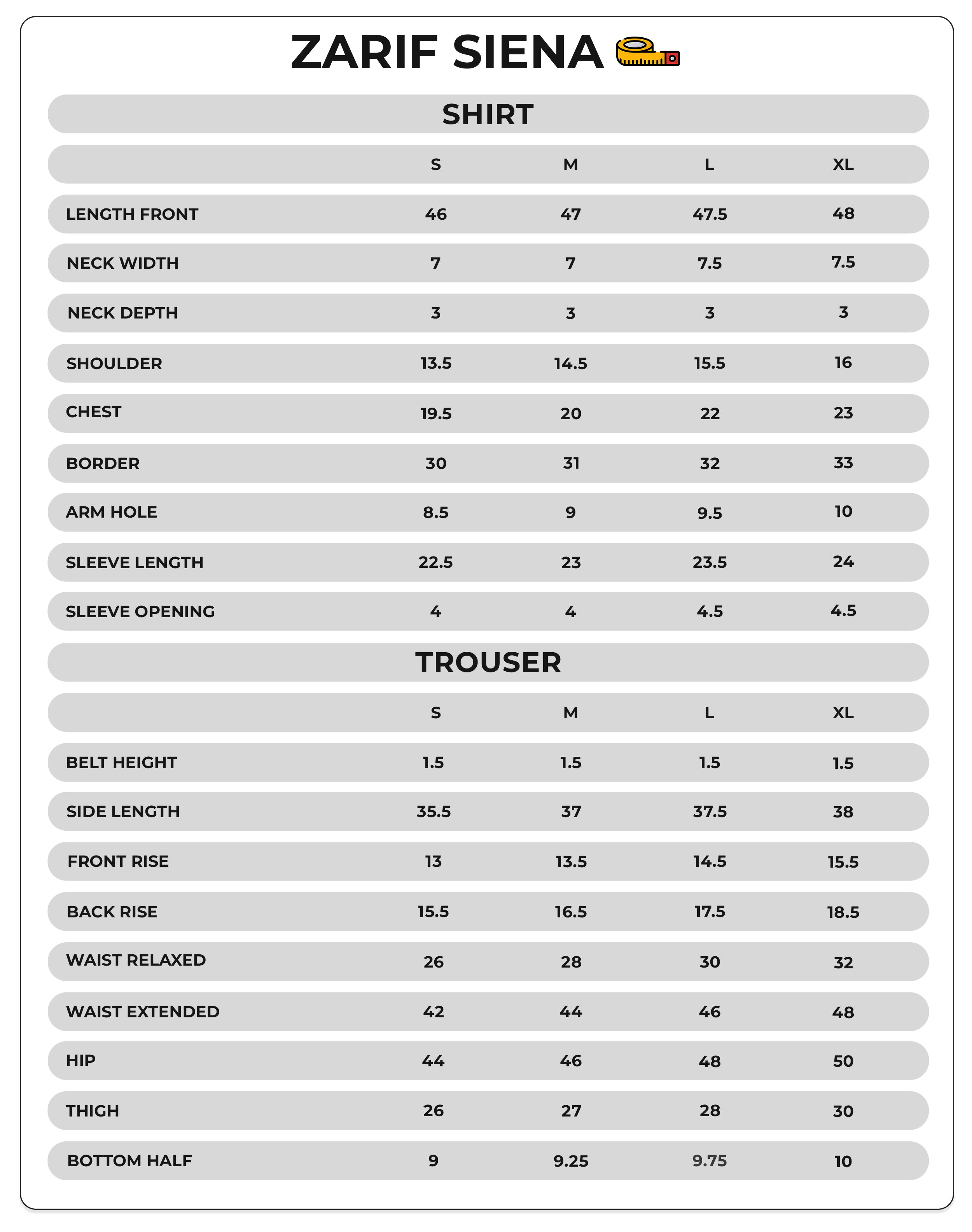 Size Chart Image