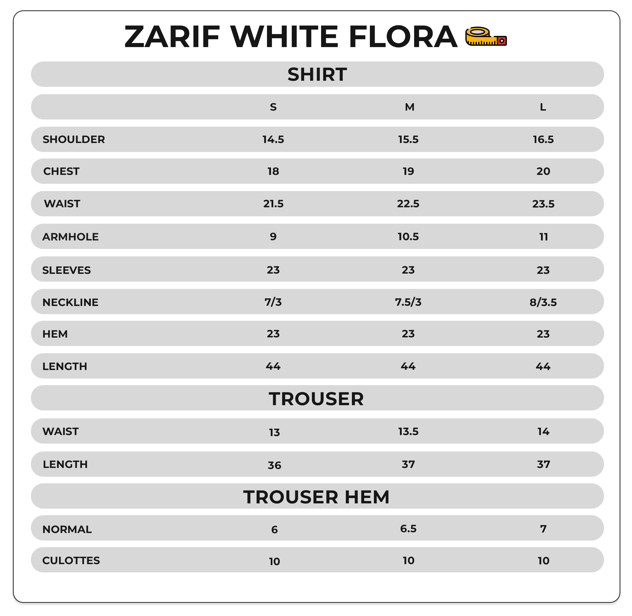 Size Chart Image