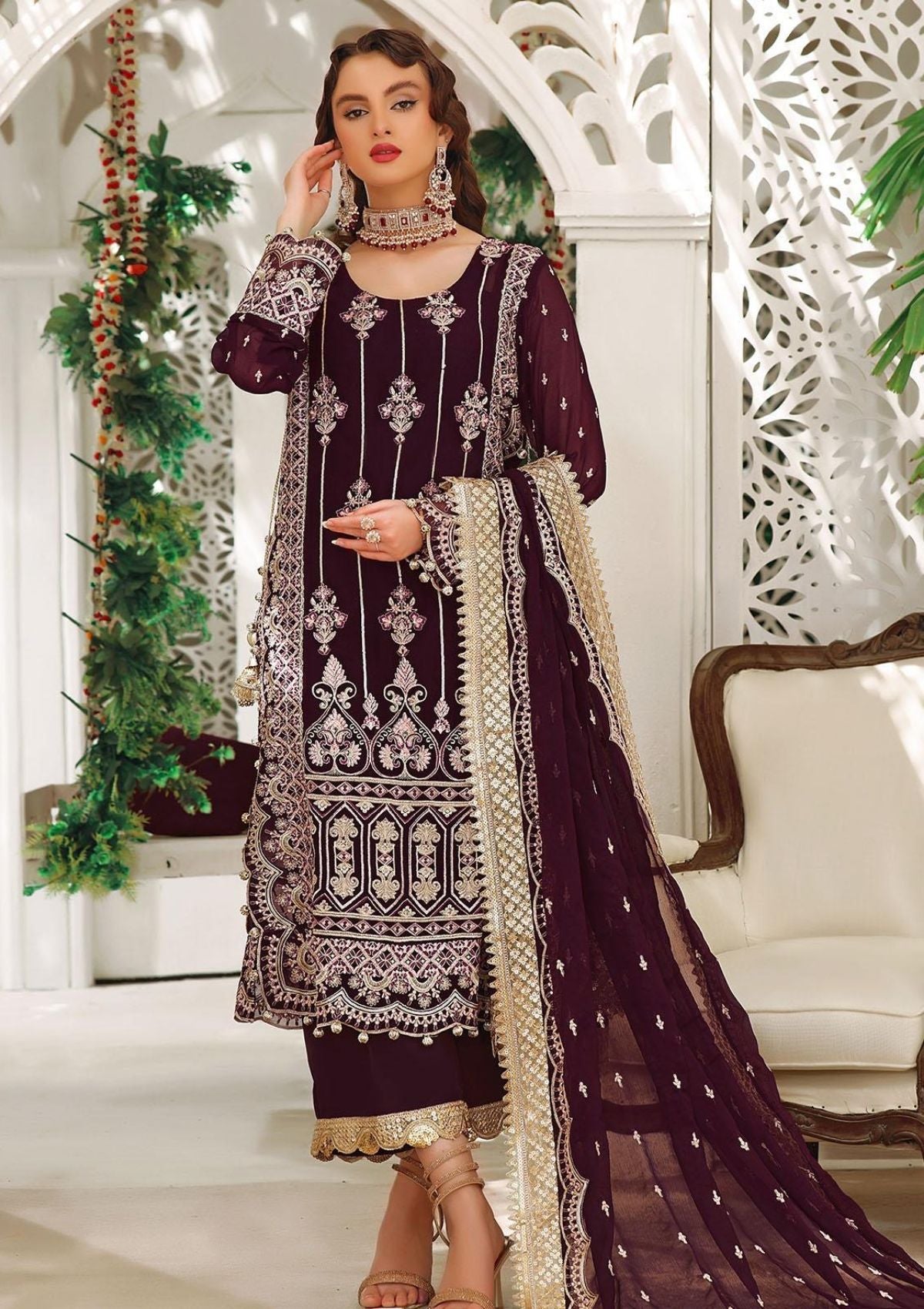 Formal Collection - Awwal - Aaina - Luxury Chiffon - AW#4 - Dilaab