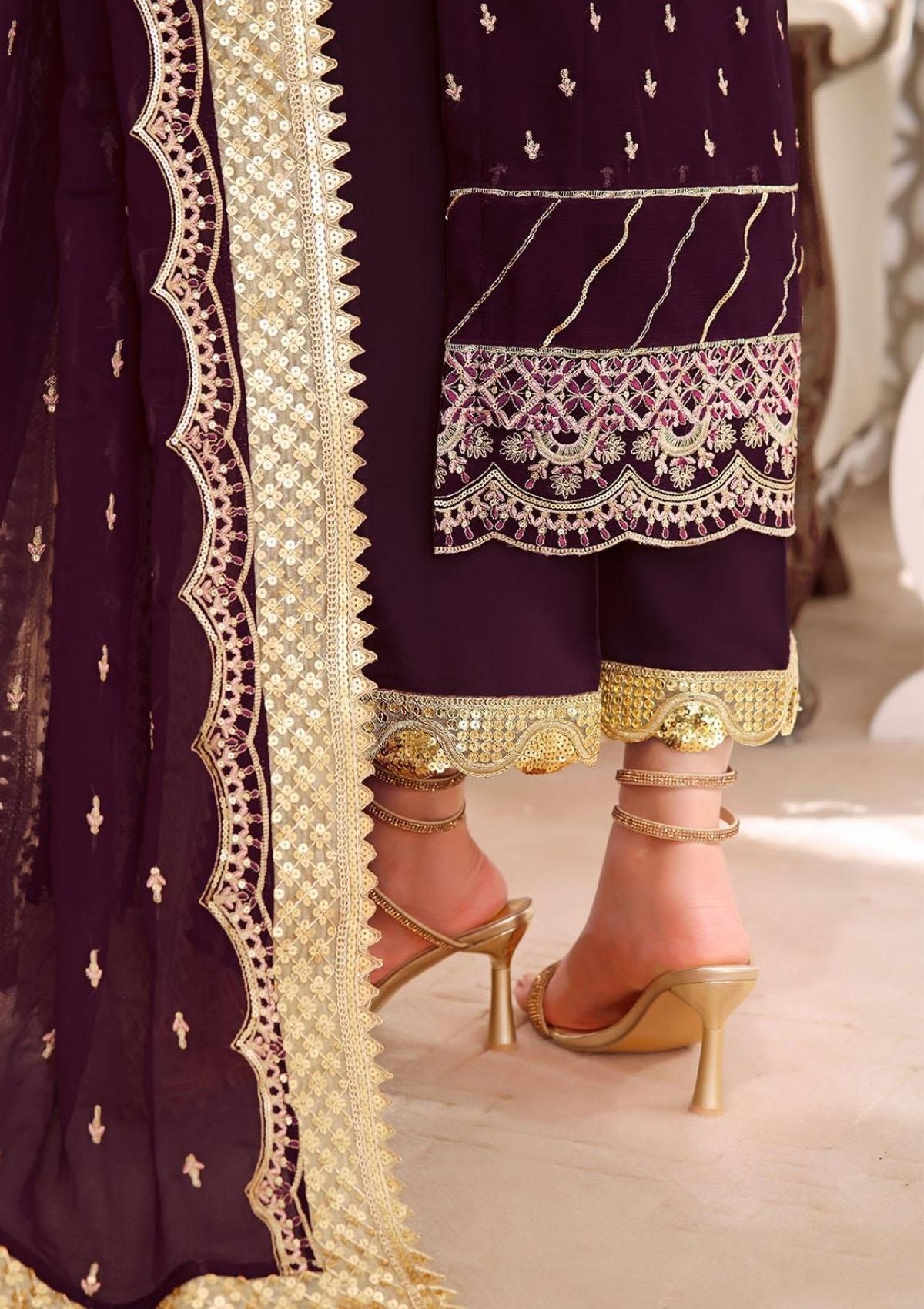 Formal Collection - Awwal - Aaina - Luxury Chiffon - AW#4 - Dilaab
