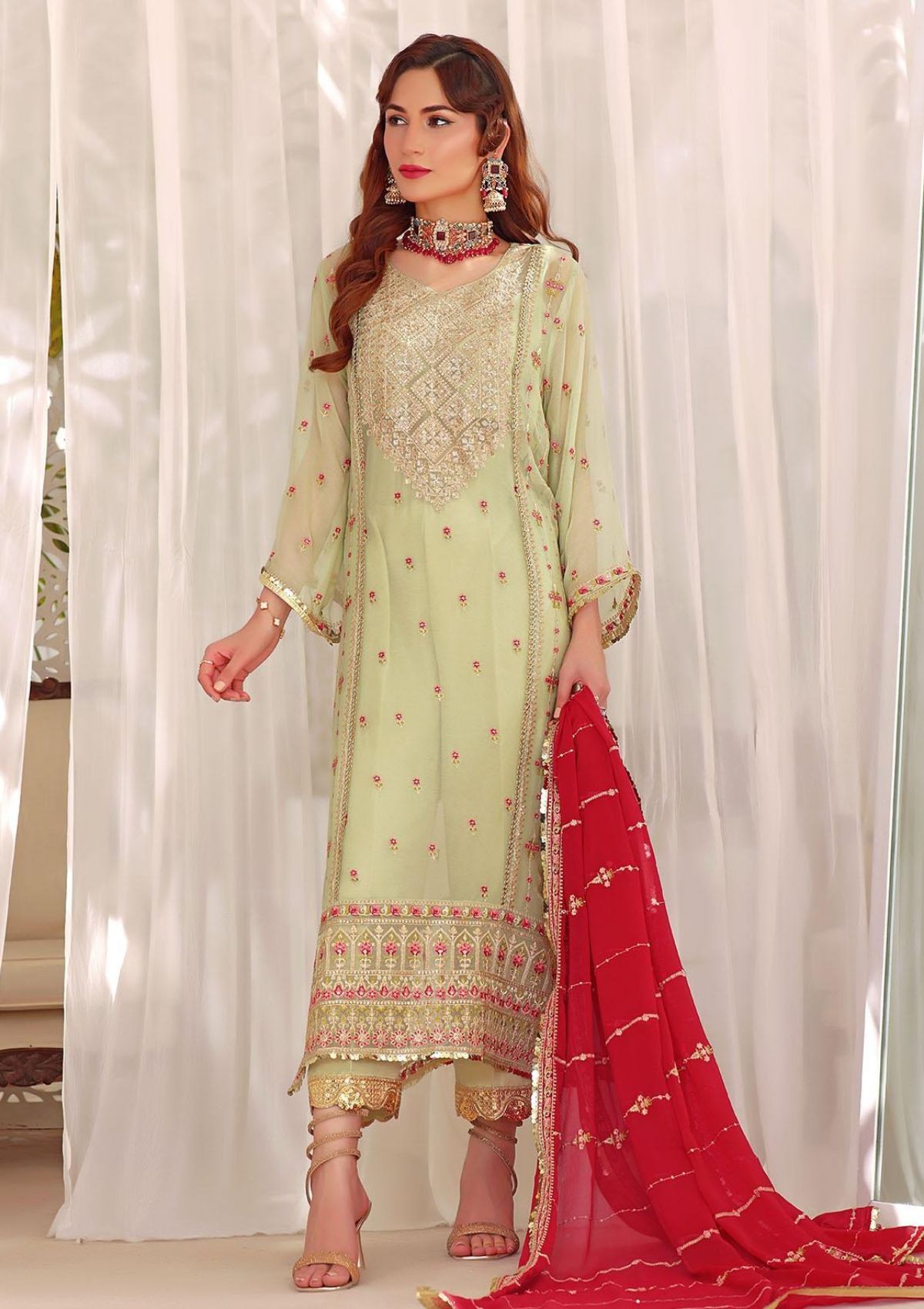Formal Collection - Awwal - Aaina - Luxury Chiffon - AW#5 - Sahal