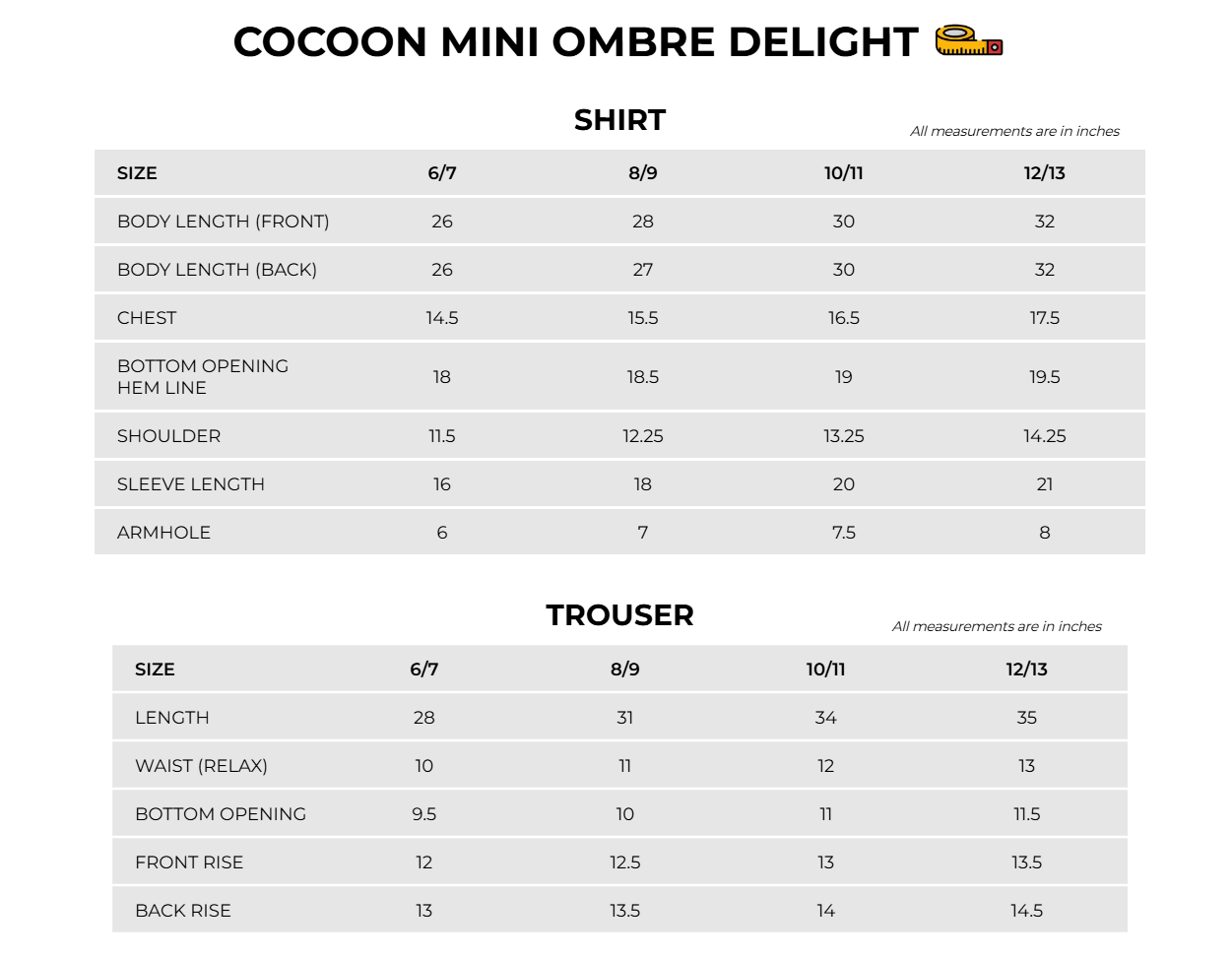Size Chart Image