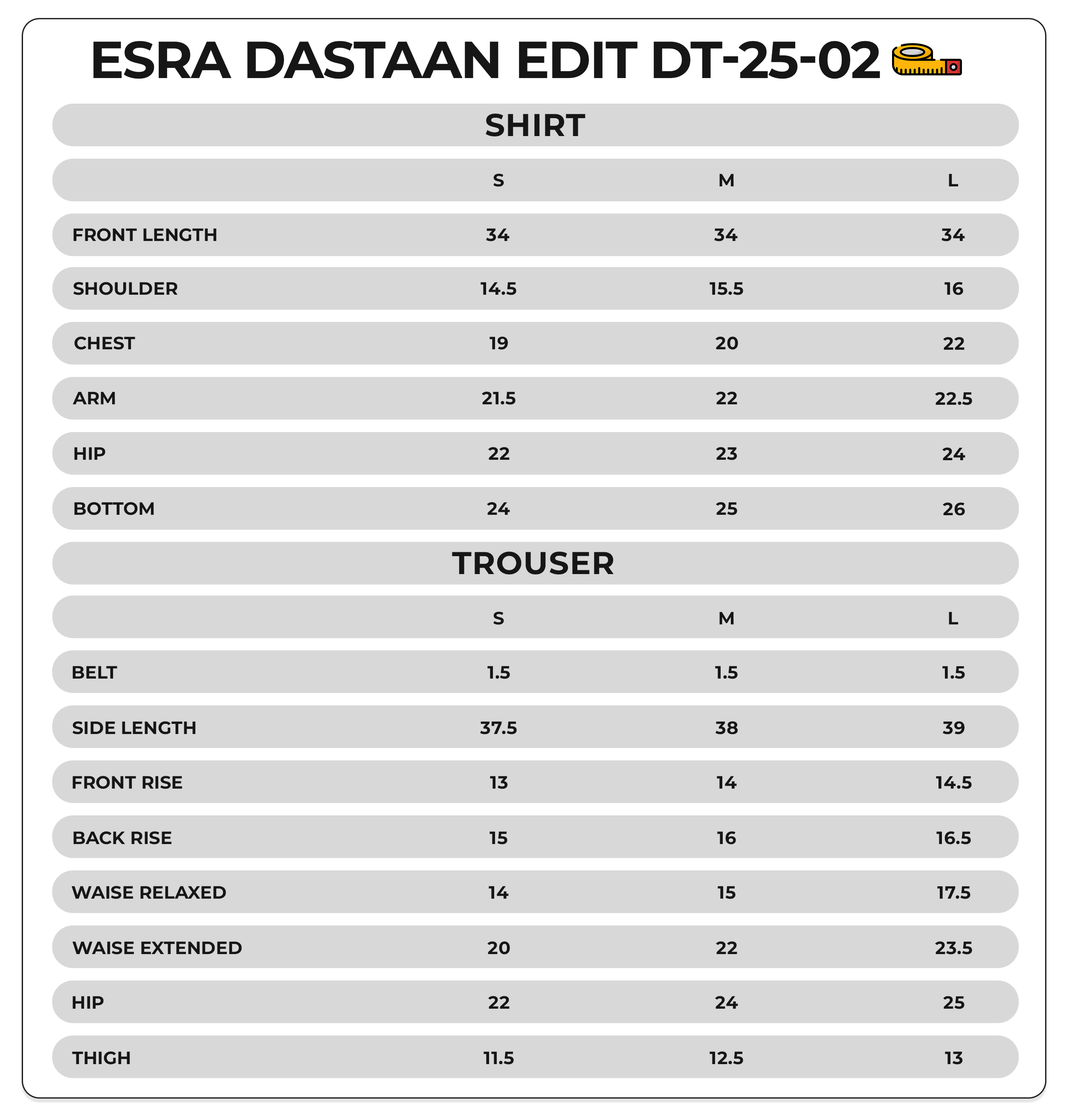 Size Chart Image