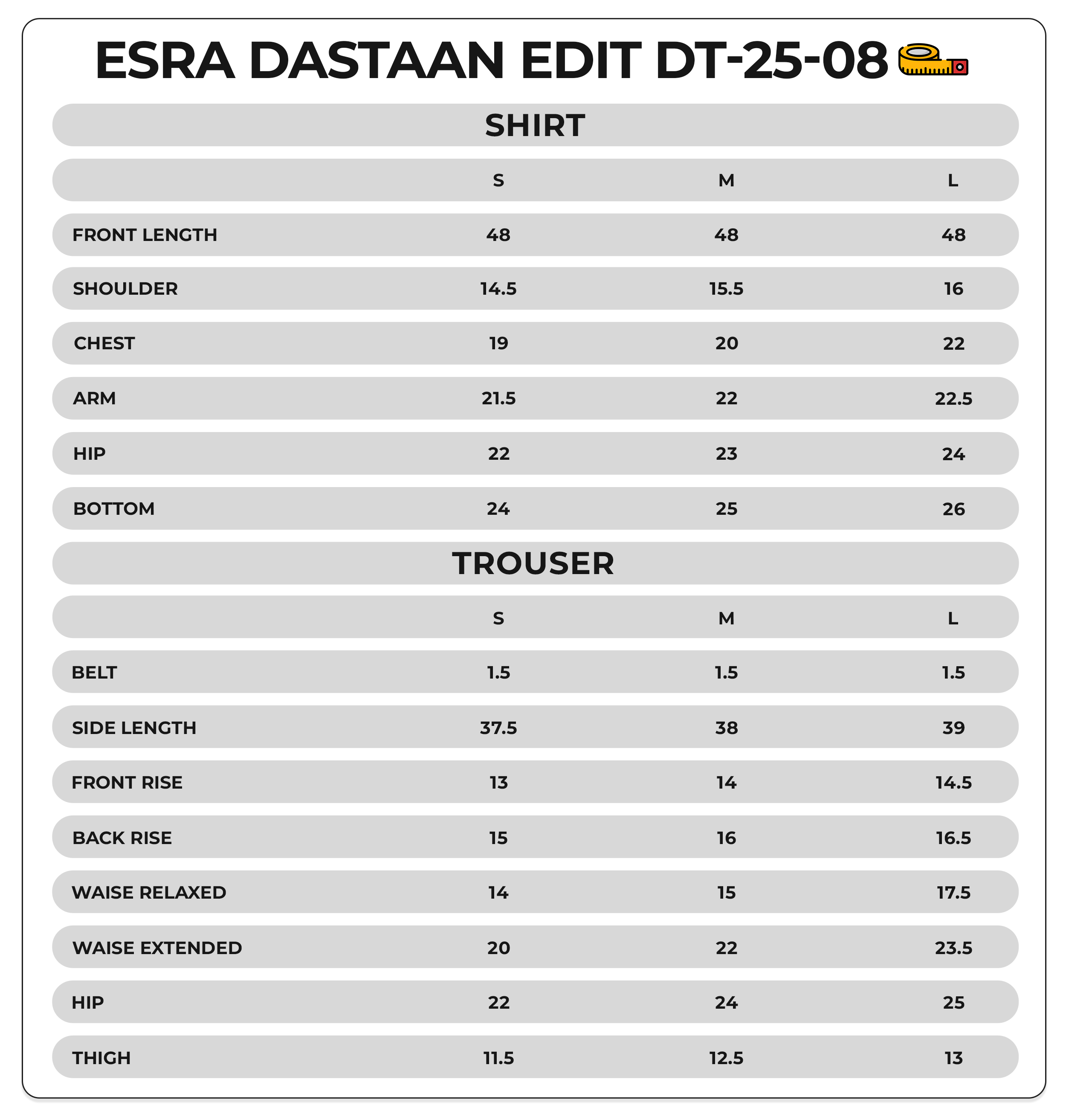 Size Chart Image