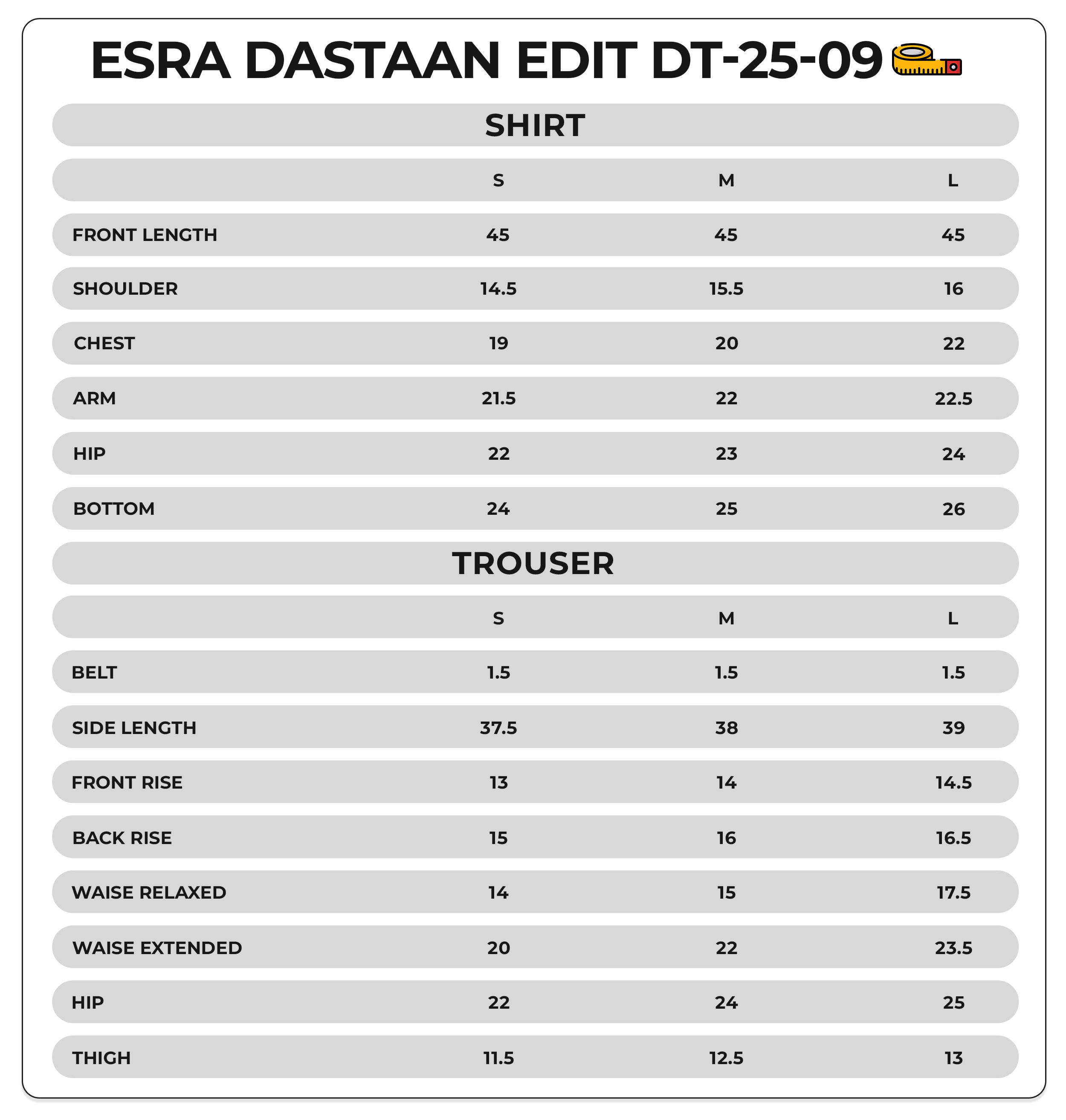 Size Chart Image