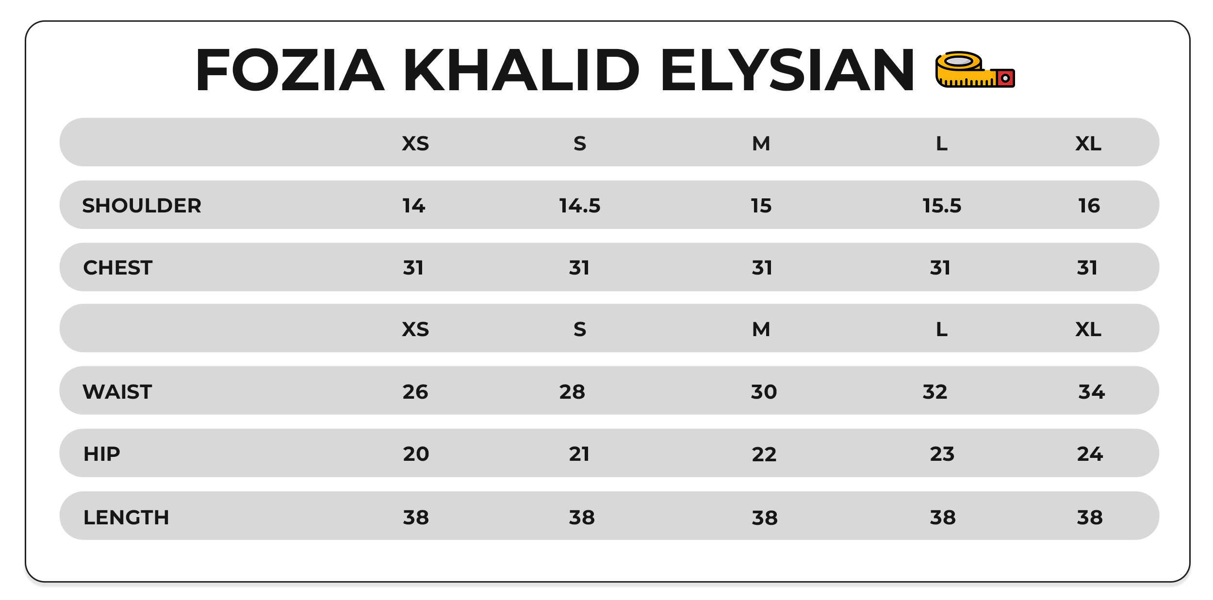 Size Chart Image