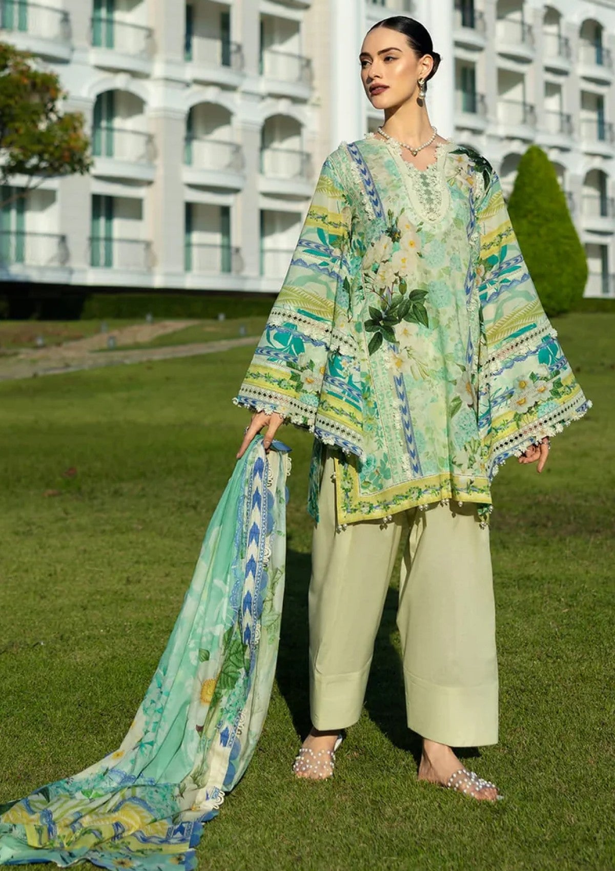 Lawn - Elaf Premium - Prints 25 - EPE-01B - EMERALD ISLE