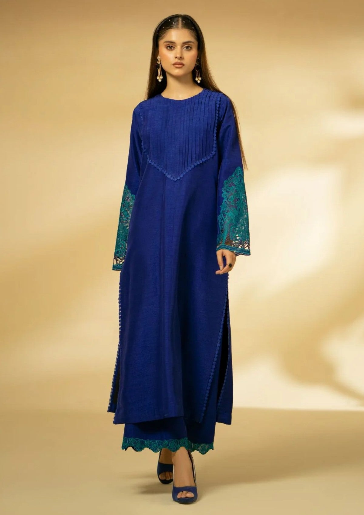 Winter Collection - Fozia Khalid - Silk Edit - Sapphire Elegance - D#10