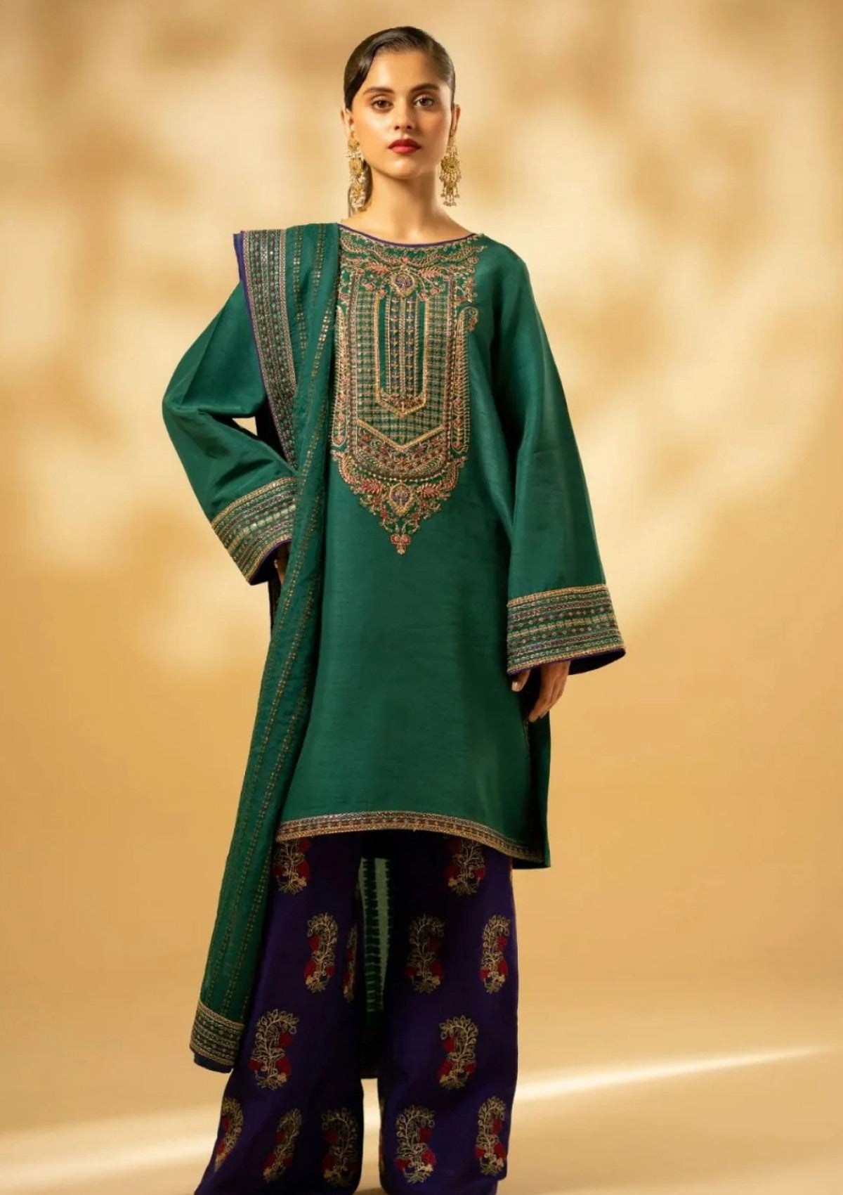 Winter Collection - Fozia Khalid - Silk Edit - Emerald Craftsmanship - D#01