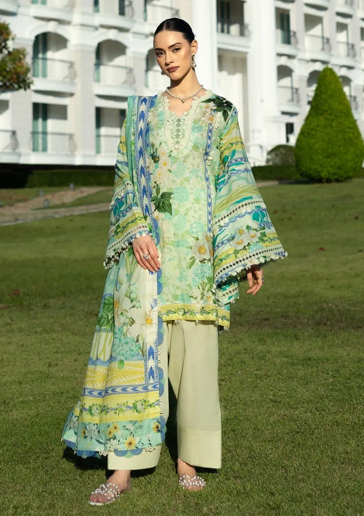 Lawn - Elaf Premium - Prints 25 - EPE-01B - EMERALD ISLE