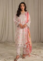 Lawn Collection - Sahar - Mirage - Embroidered - SML24#03 - L Pink