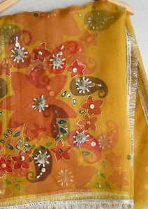 Fancy Collection - Madiha Jahangir - Hand Painted Dupatta - D#28