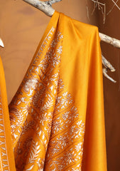 Pashmina Ari Work Jaaldar Shawl D#38 - Mustard
