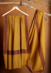 Pashmina Embroidered Border Shawl D#205 - Golden