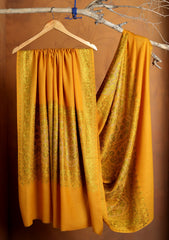 Pashmina Ari Work Jaaldar Shawl D#30 - Mustard