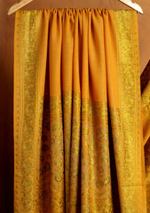 Pashmina Ari Work Jaaldar Shawl D#30 - Mustard